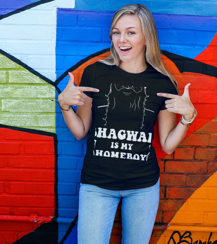 Bhagwan Is My Homeboy Shaggy Beard Blackbluegrey T-Shirt