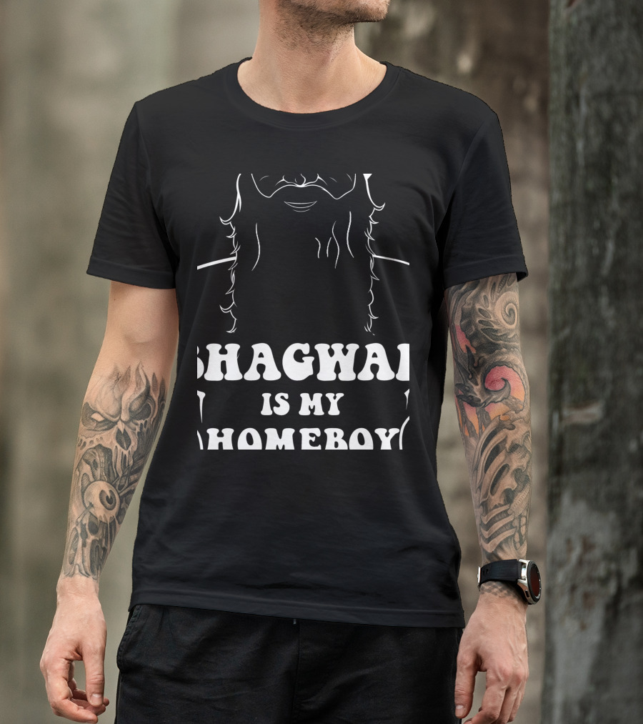 Bhagwan Is My Homeboy Shaggy Beard Blackbluegrey T-Shirt