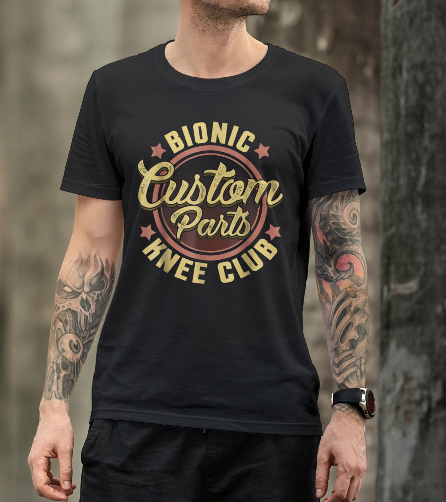 Bionic Knee Club Custom Parts Retro Stars T-Shirt