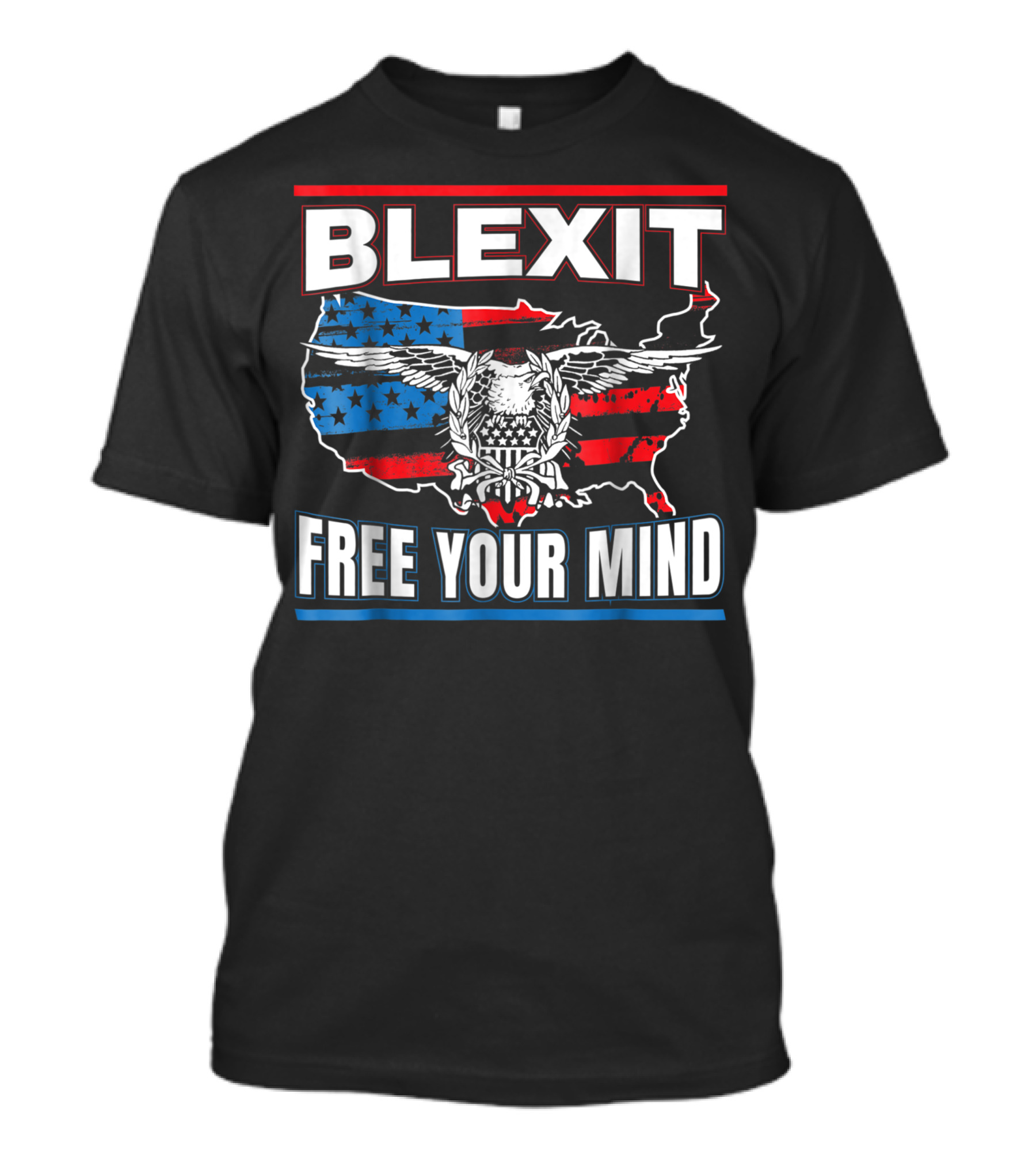 Blexit Free Your Mind American Flag Eagle T-Shirt