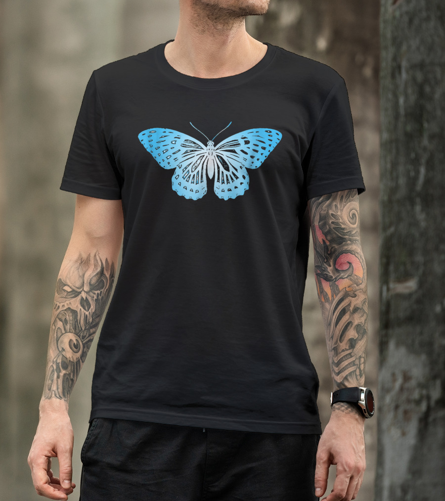 Blue Butterfly Nature Lovers T-Shirt