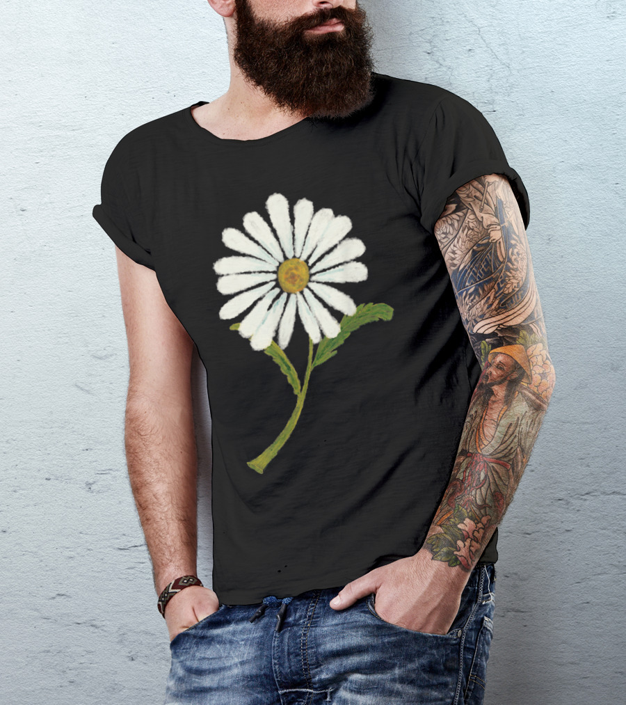 Bohemian Daisy Hippie Flower White Shasta T-Shirt