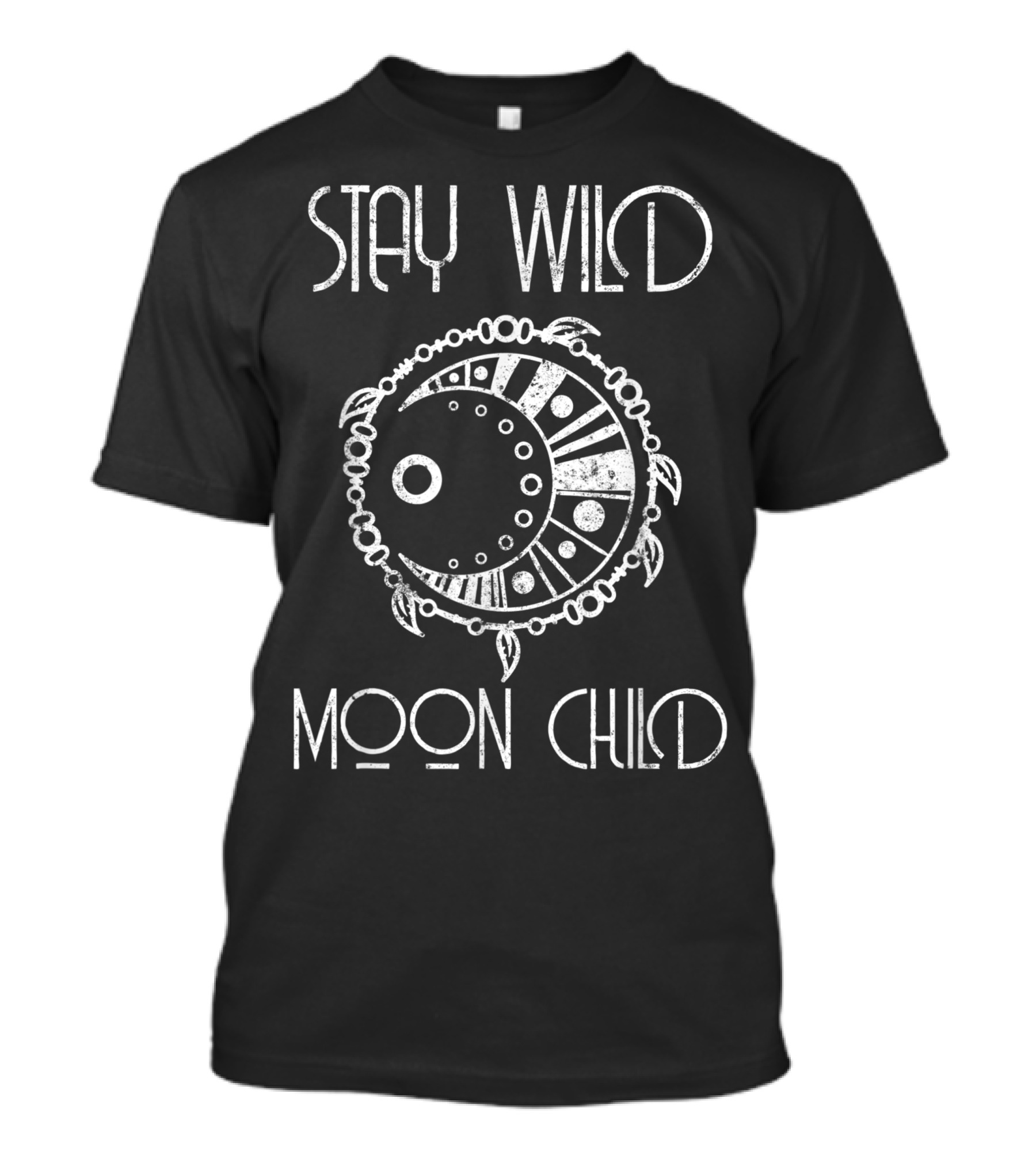 Stay Wild Moon Child Bohemian Style Moon Phases T-Shirt