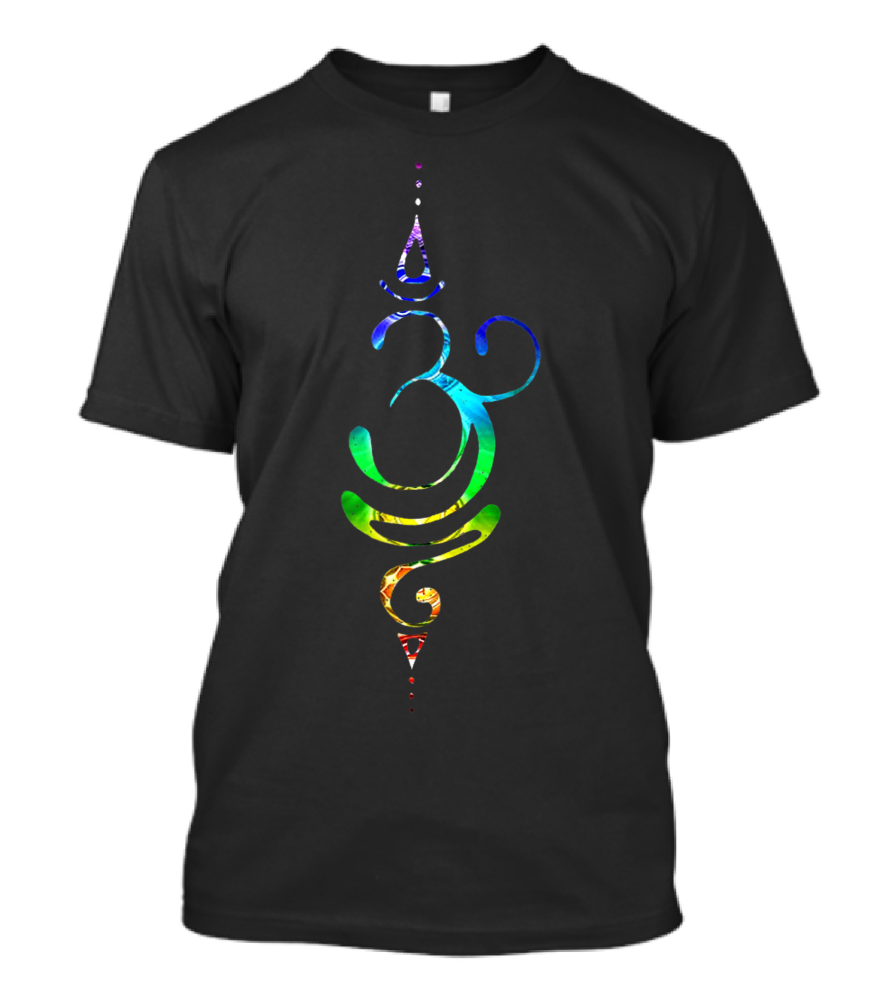 Chakra Symbol Om Rainbow Breathe T-Shirt