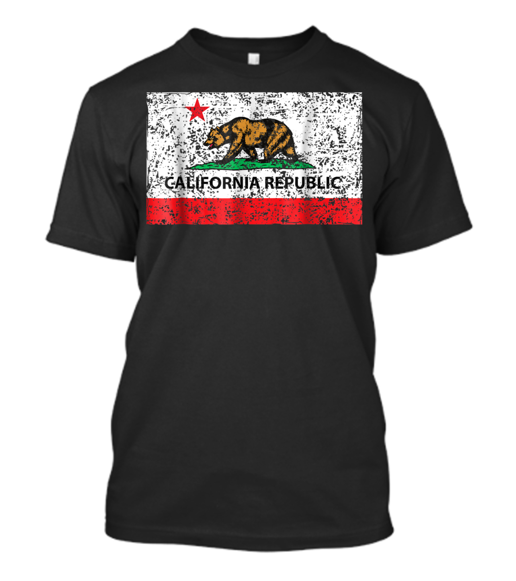 California Republic California Flag Socal Norcal Cencal Bear Star T-Shirt