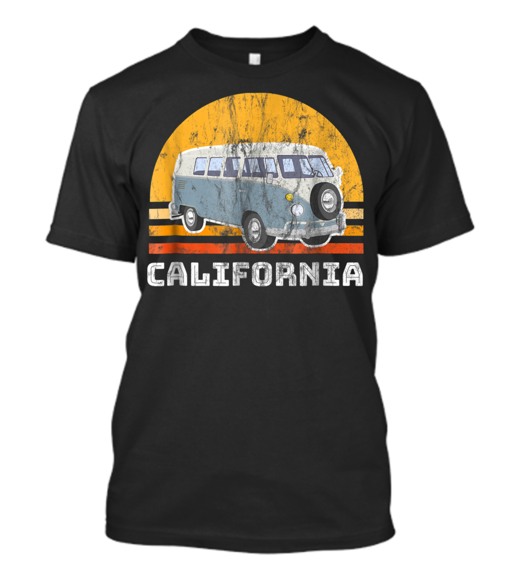 California Vintage Van Sunset Road Trip T-Shirt