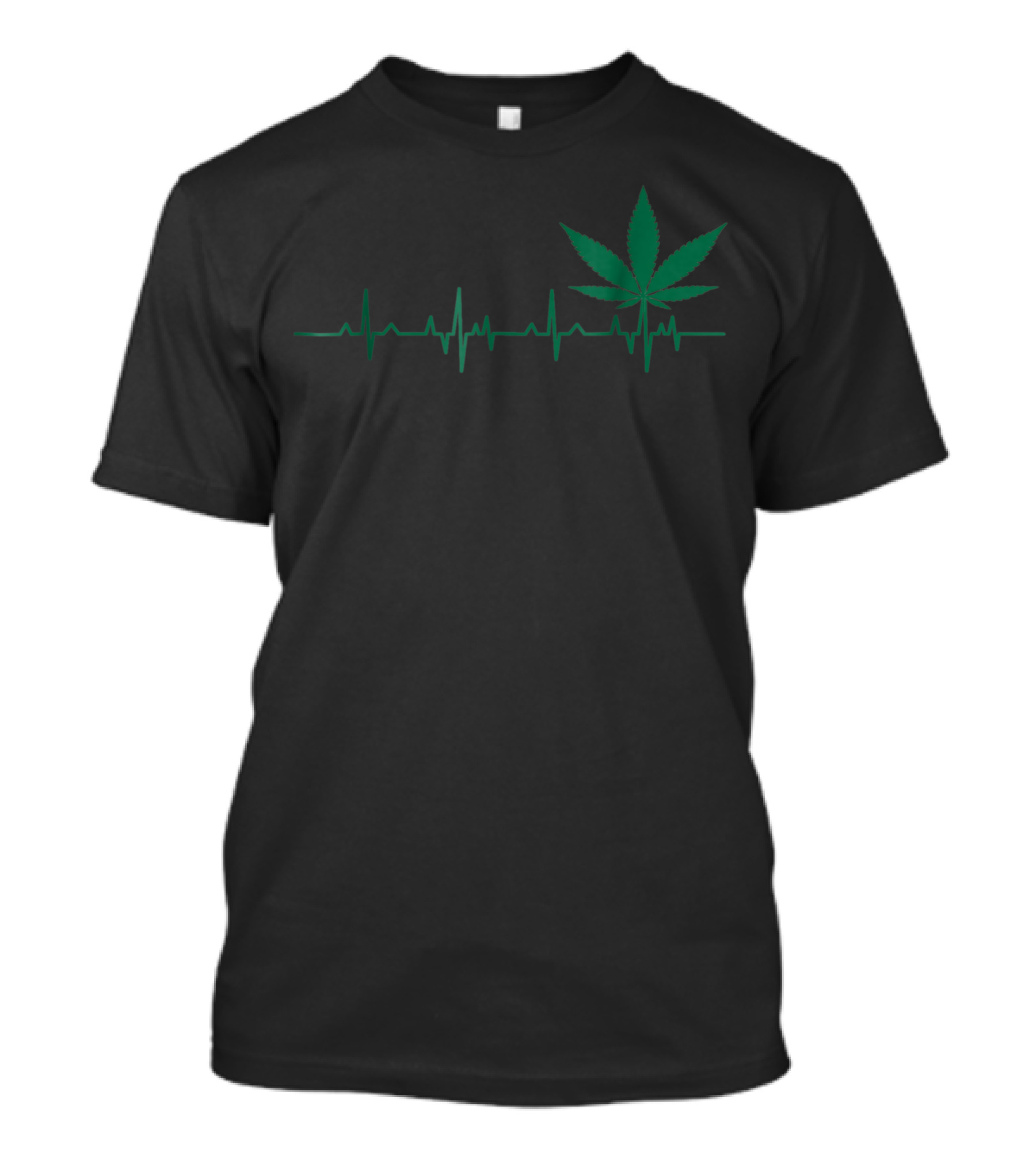 Cannabis Weed Heartbeat Hippie Stoner Rx T-Shirt