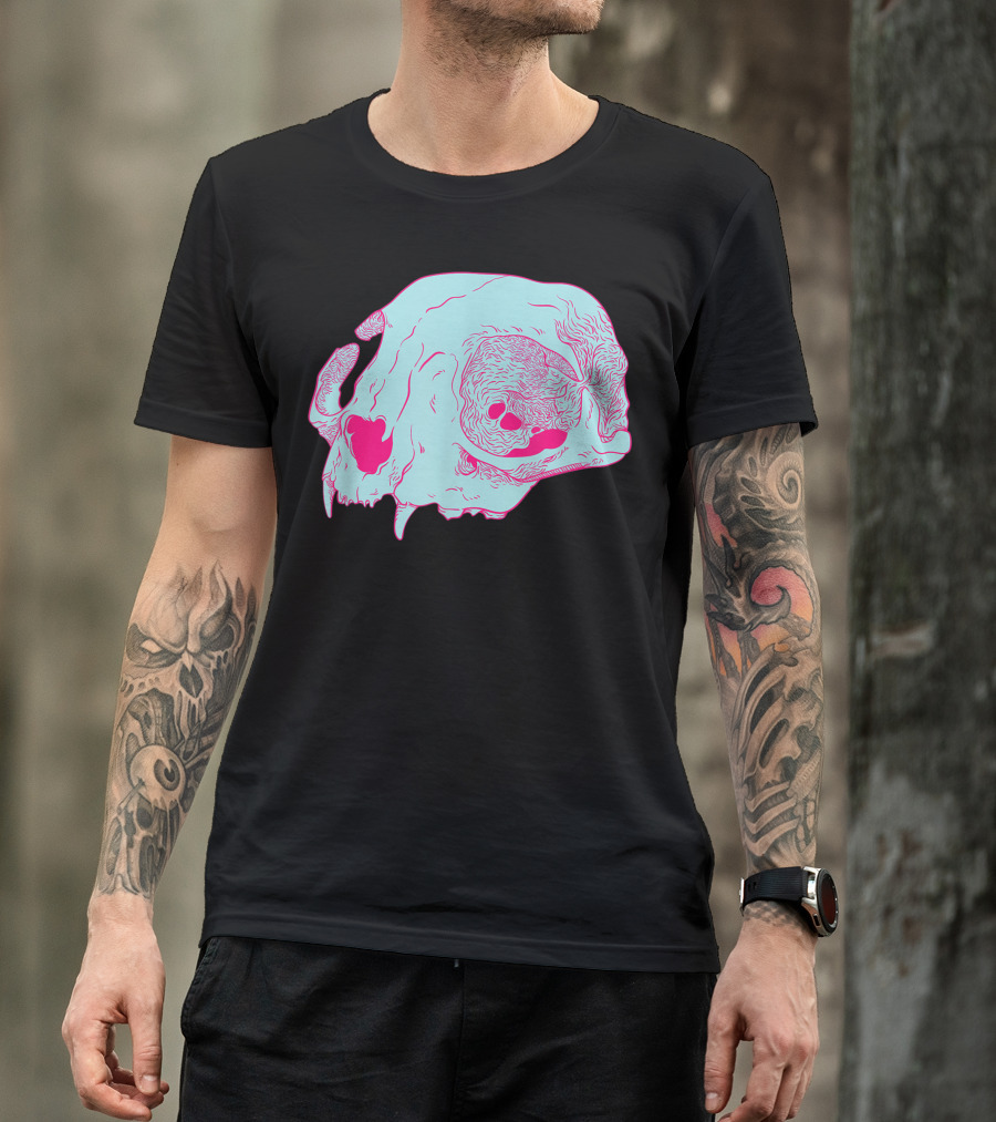 Cat Skull Pastel Goth Soft Grunge Hipster Creepy T-Shirt
