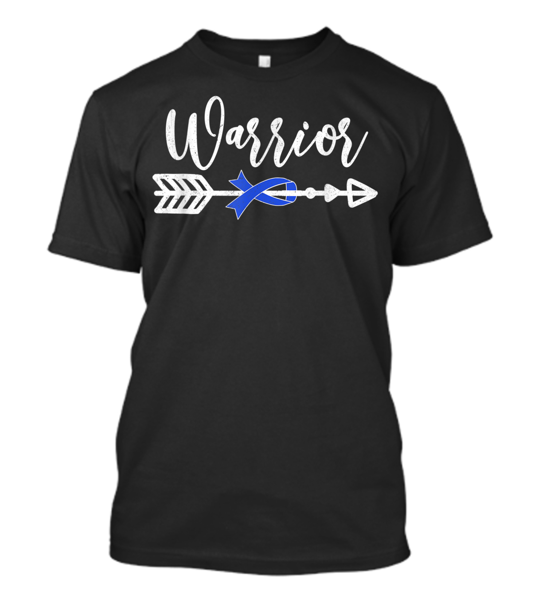 Warrior Arrow Blue Awareness Ribbon Colon Cancer Supporter Patient T-Shirt