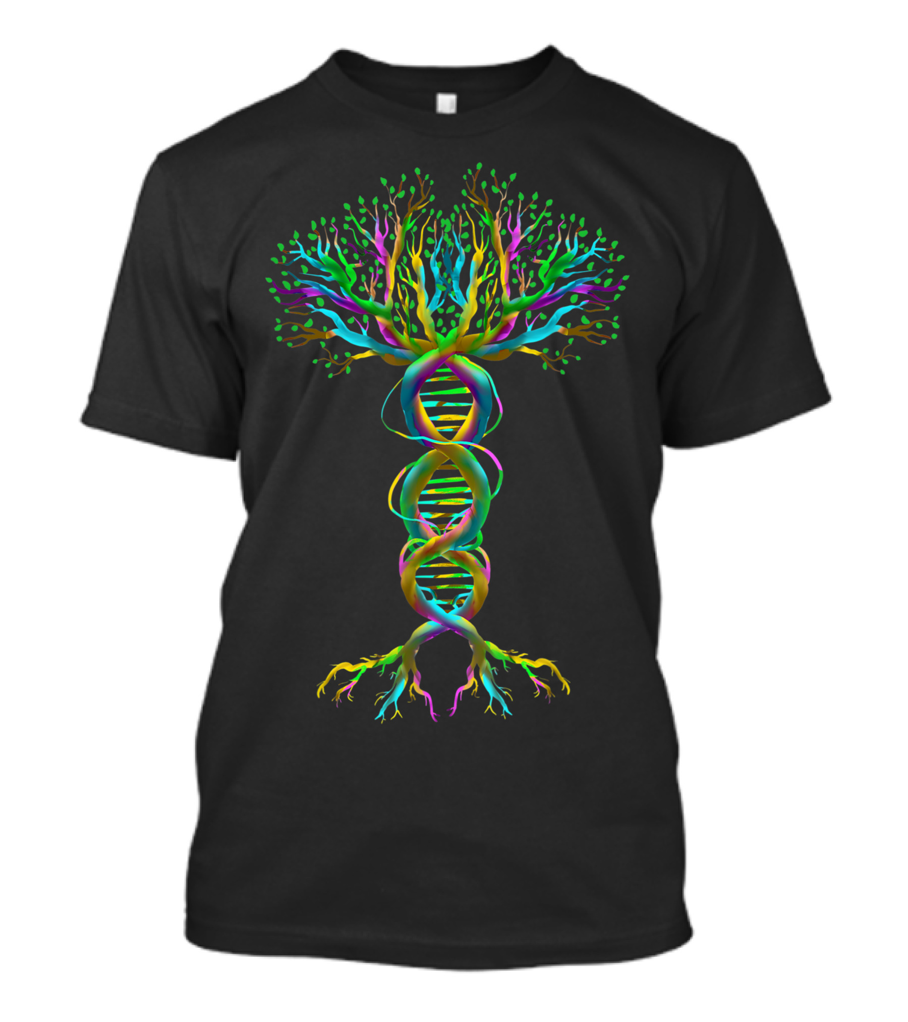 Cool DNA Double Helix Tree Plant Genealogy Student Lover T-Shirt