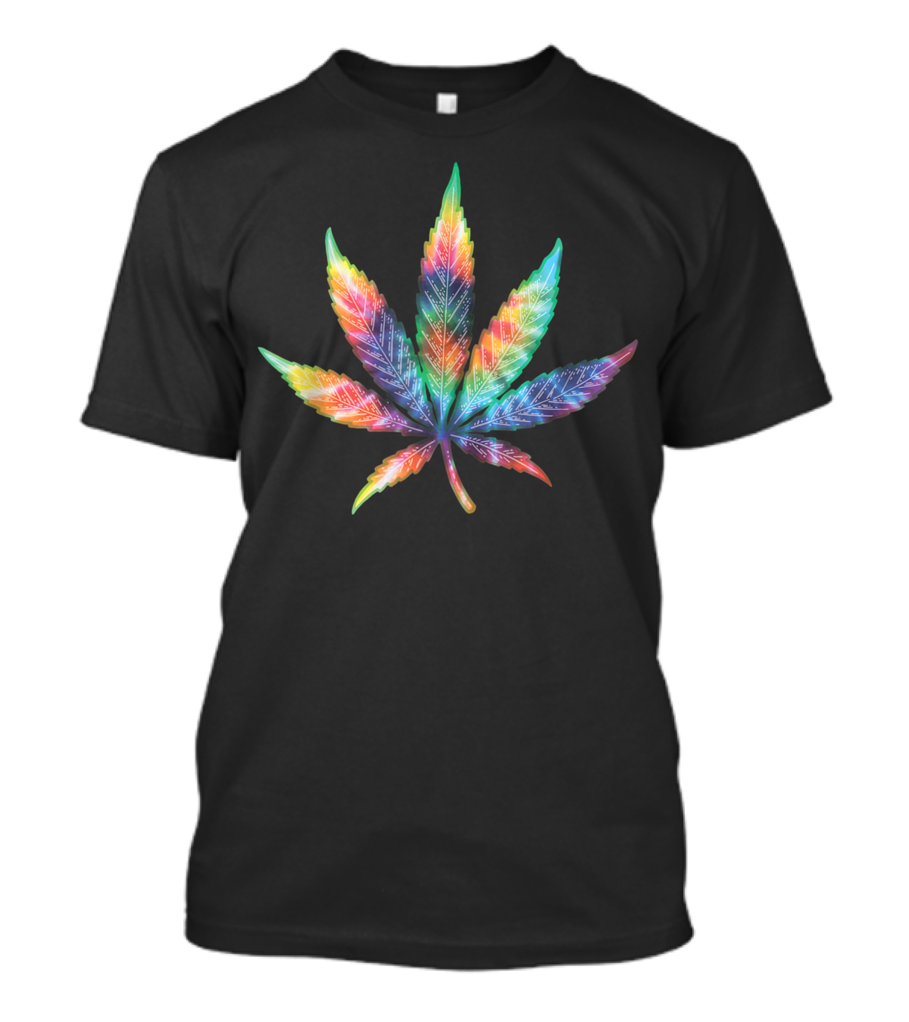 Tie Dye Marijuana Leaf 420 Weed Grass Fan T-Shirt