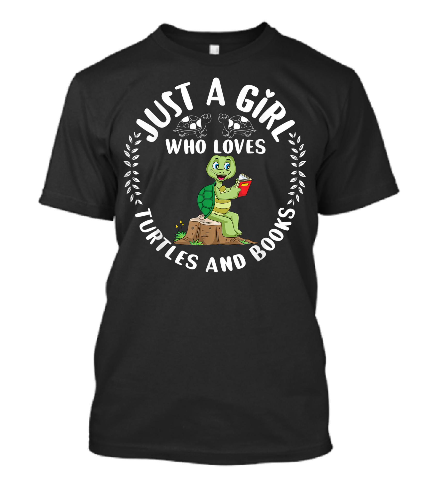 Just A Girl Who Loves Turtles And Books Reading Turtle T-Shirt
