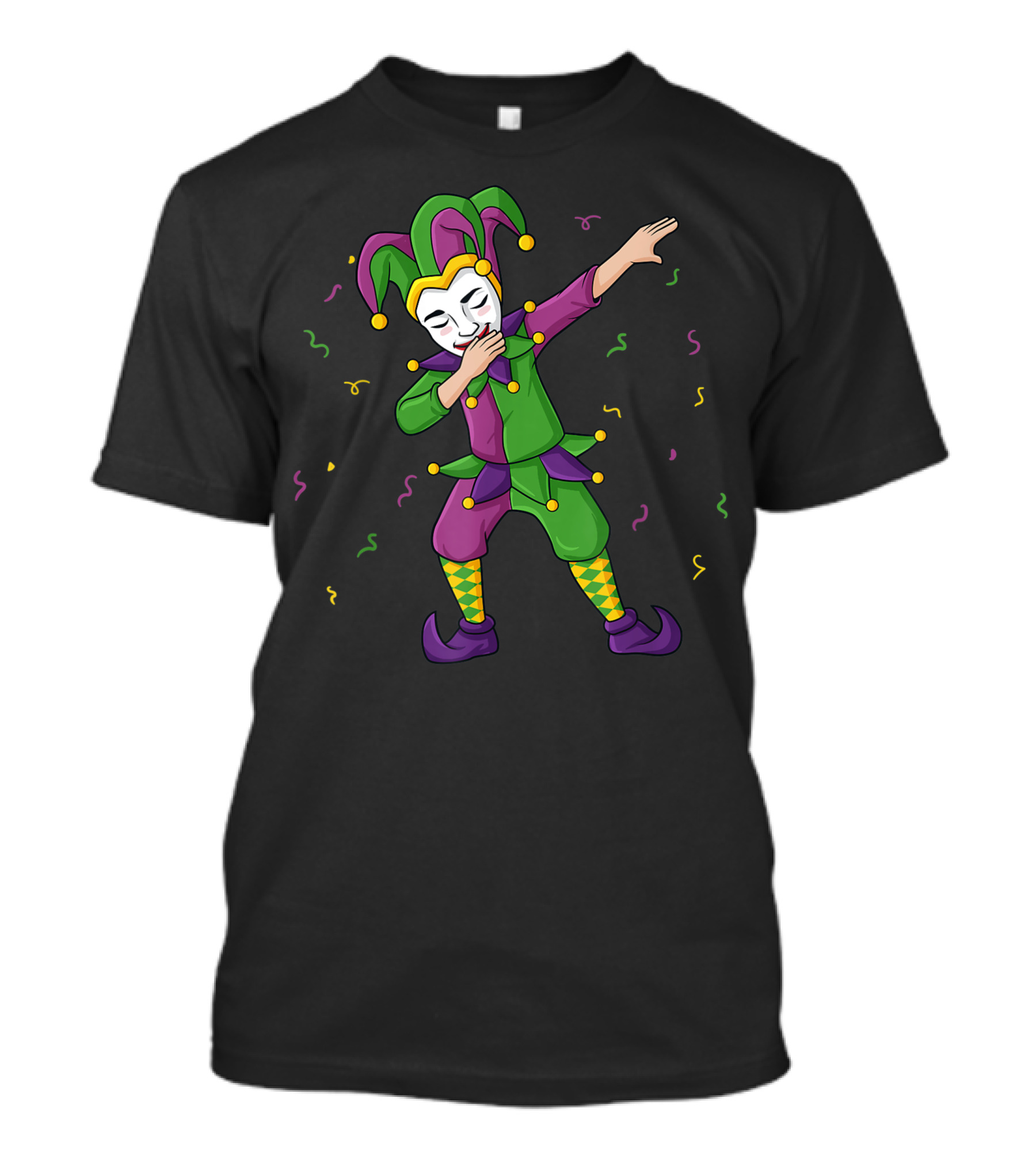 Dabbing Joker Mardi Gras Dab Jester Mask T-Shirt