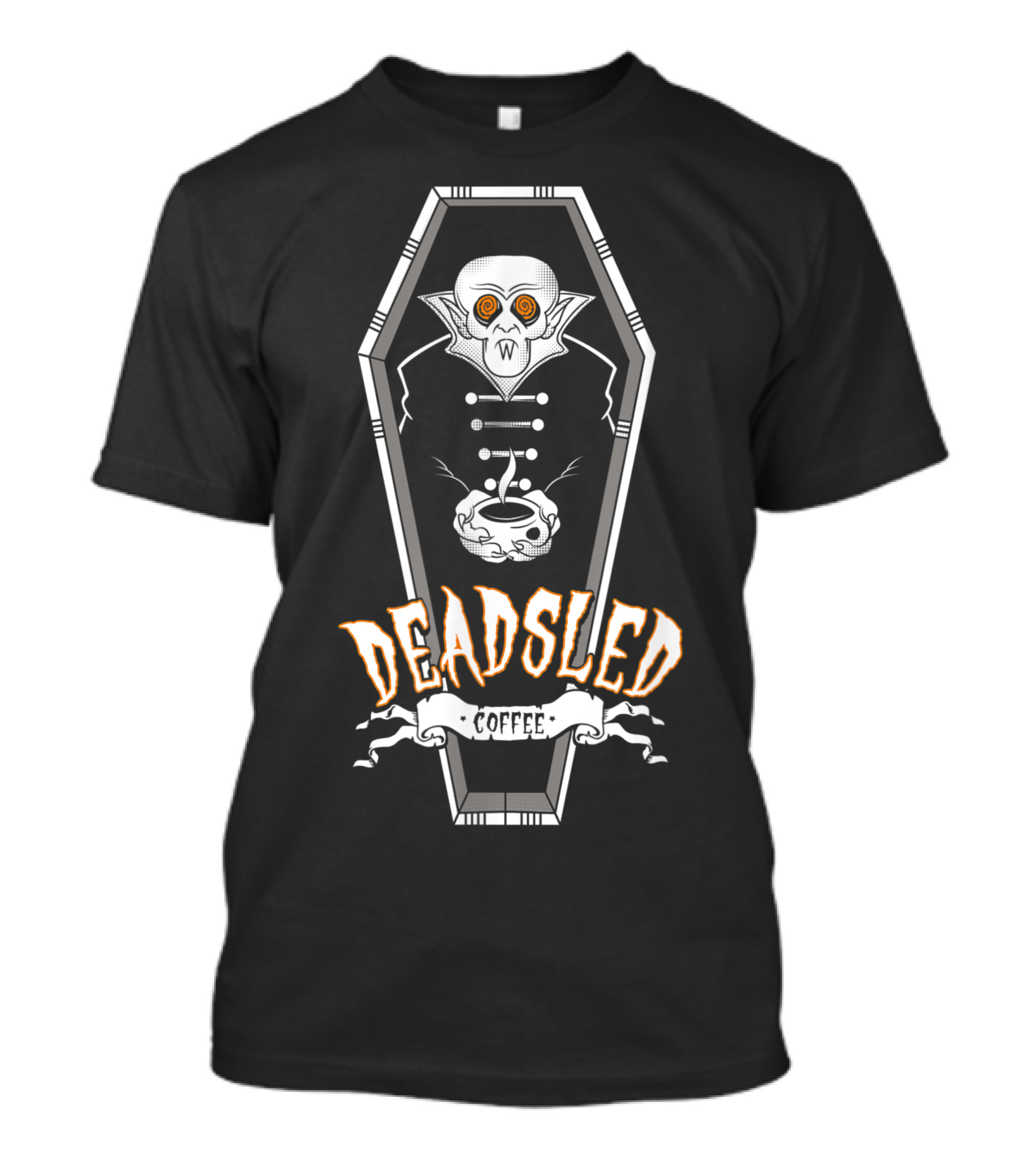 Dead Sled Coffee Nosferatu Coffin Vampire T-Shirt