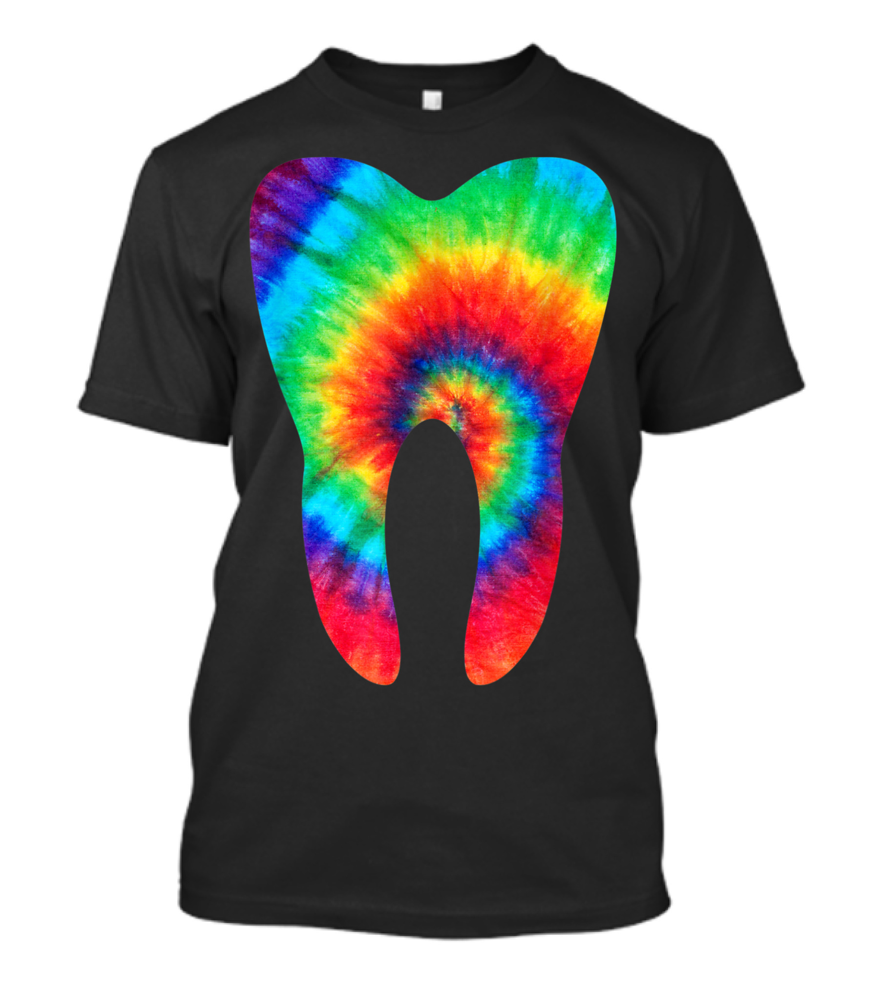 Vibrant Tie Dye Rainbow Tooth Hippie Costume T-Shirt