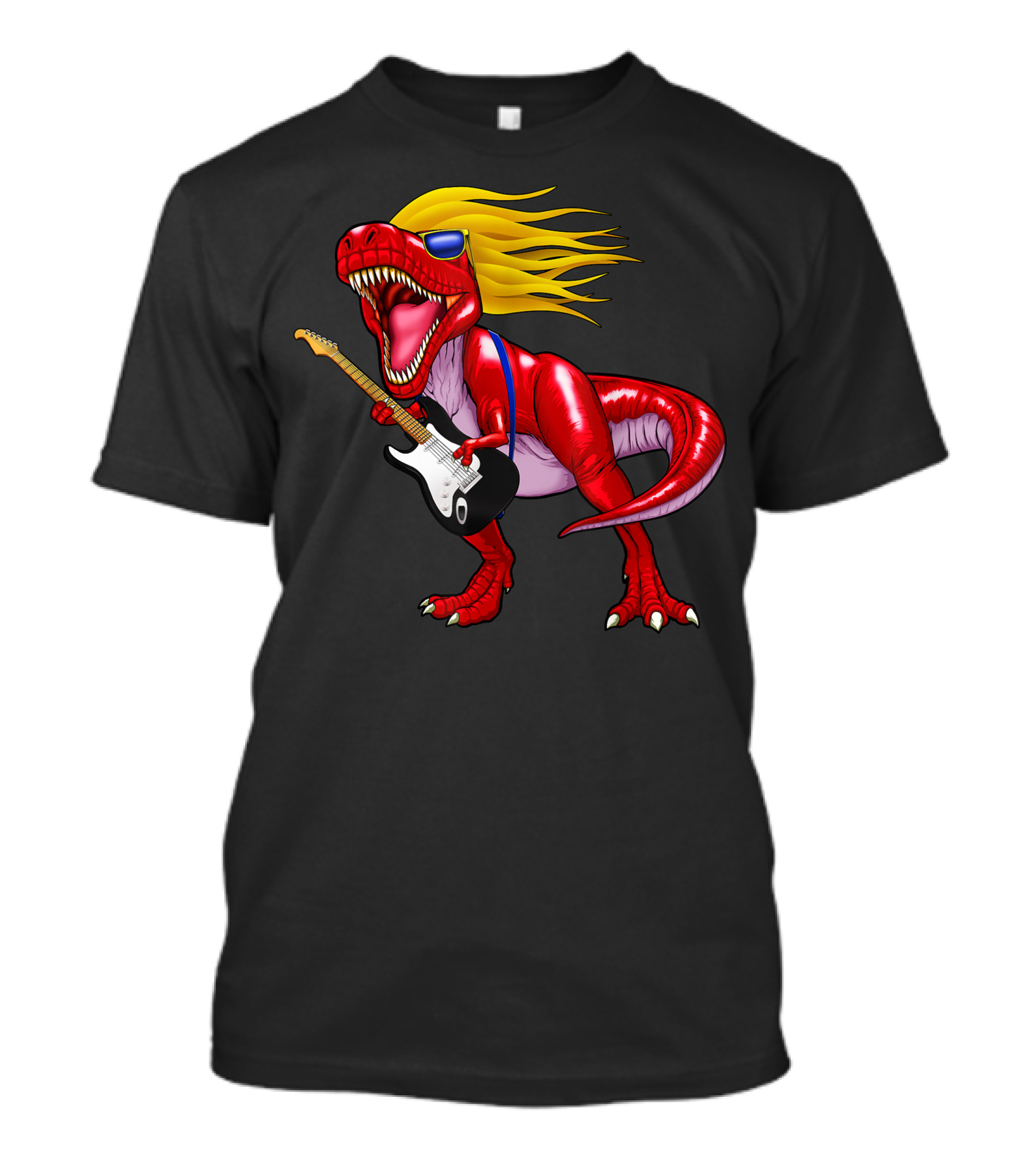 Dinosaur Rex Rock And Roll Guitar Legend T-Shirt