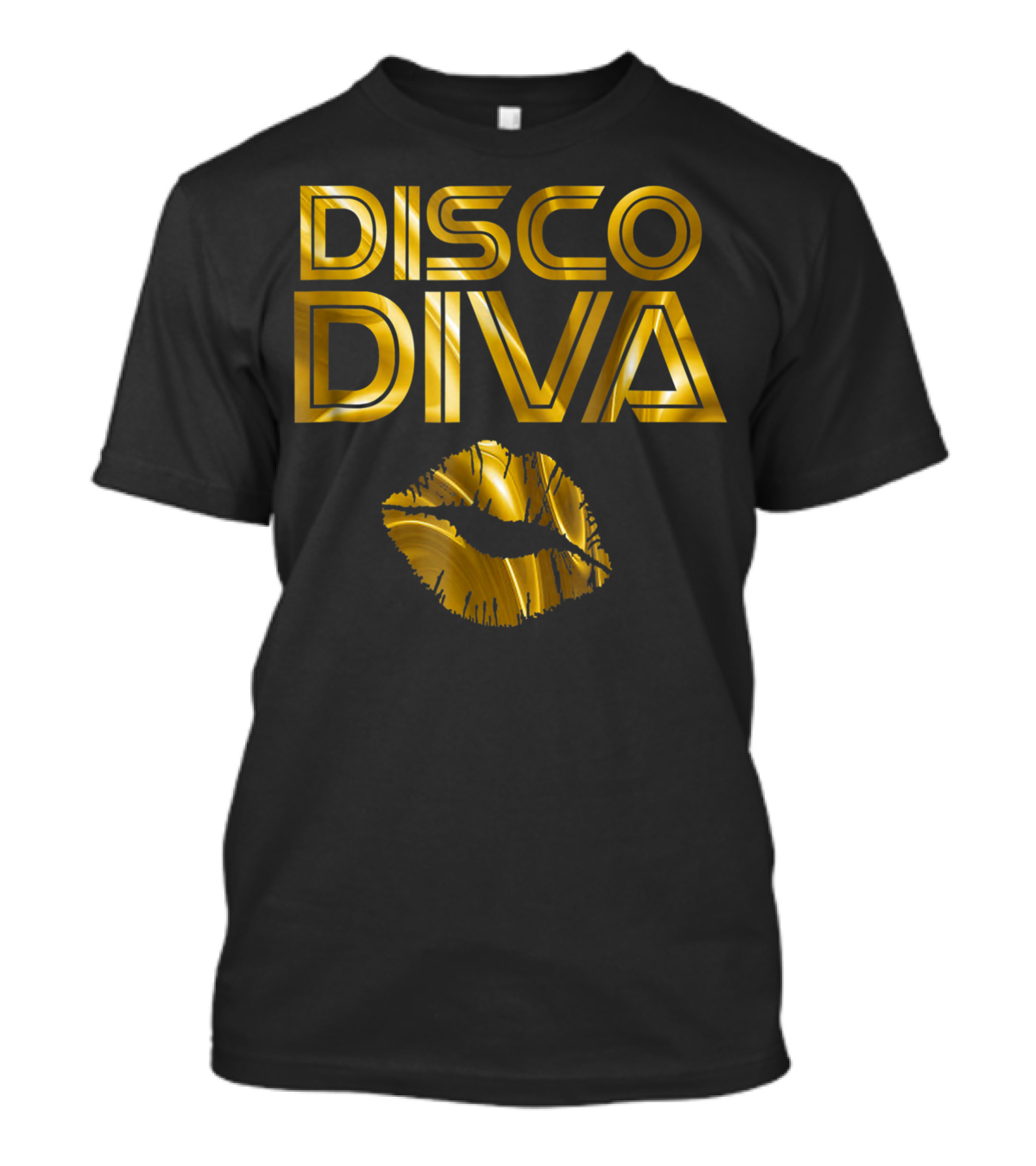Disco Diva Retro Lips 60s 70s 80s Costume Party Wear T-Shirt