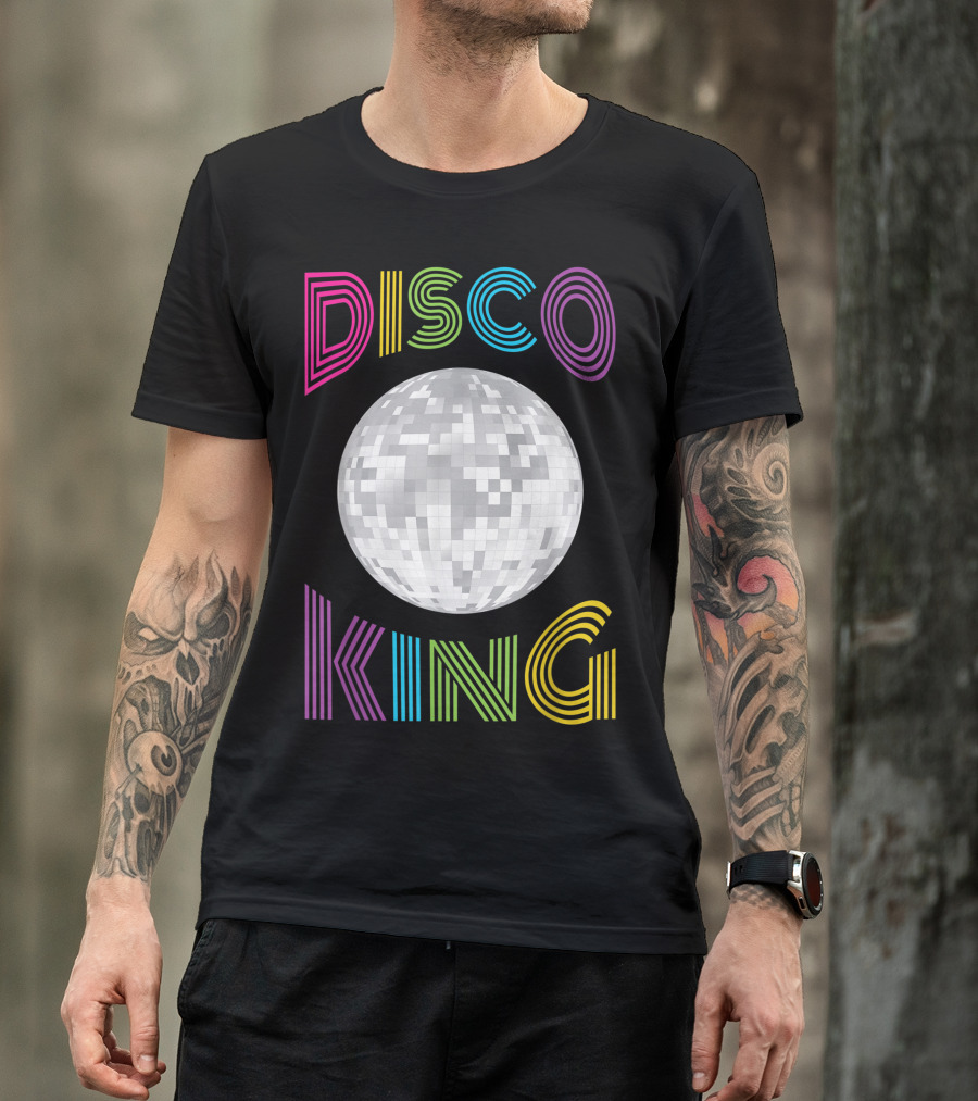 Disco King 70S Seventies Retro Dance Vibes With Mirror Ball T-Shirt