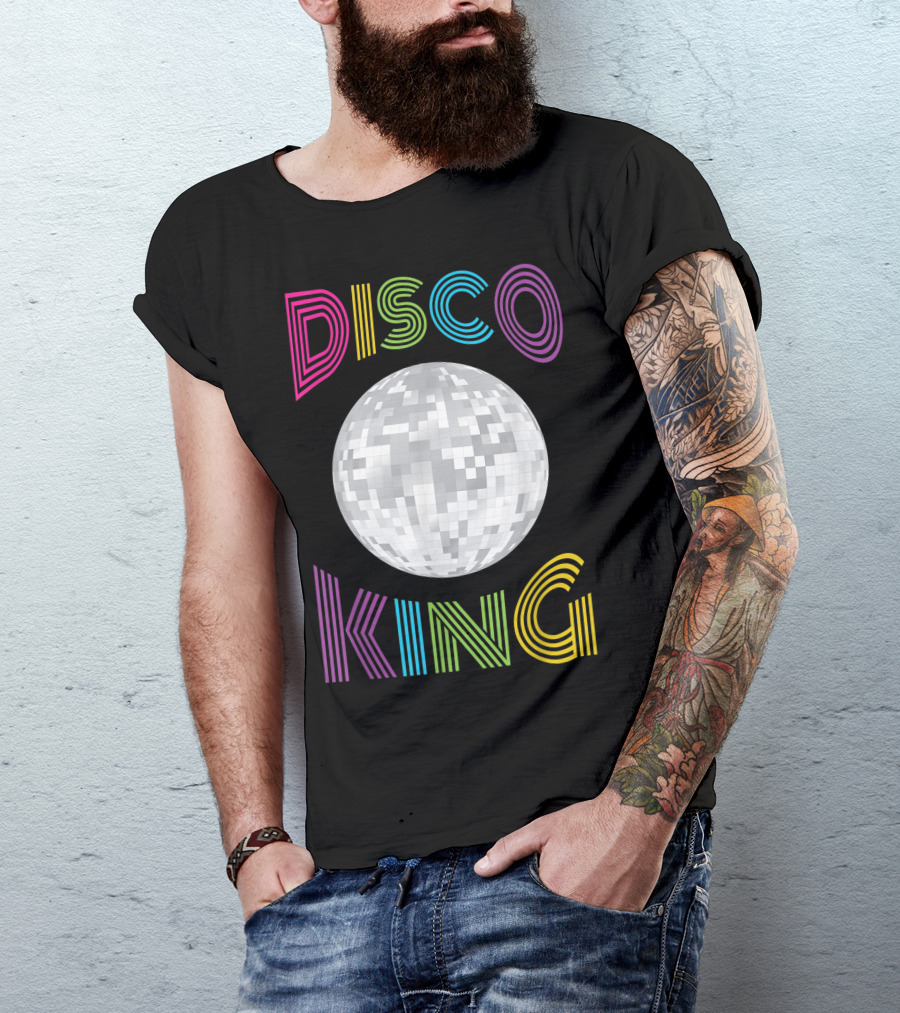 Disco King 70S Seventies Retro Dance Vibes With Mirror Ball T-Shirt