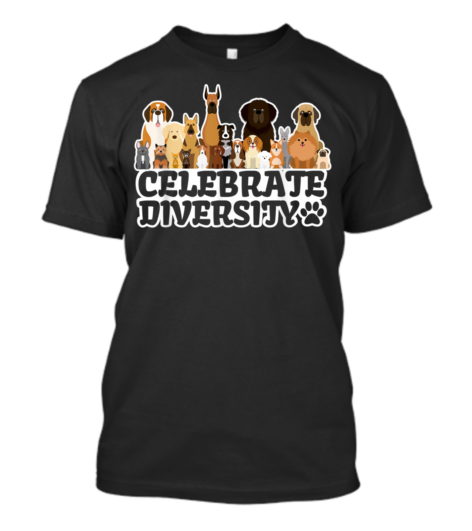 Celebrate Diversity Dog Lover Cute Dog Wl T-Shirt