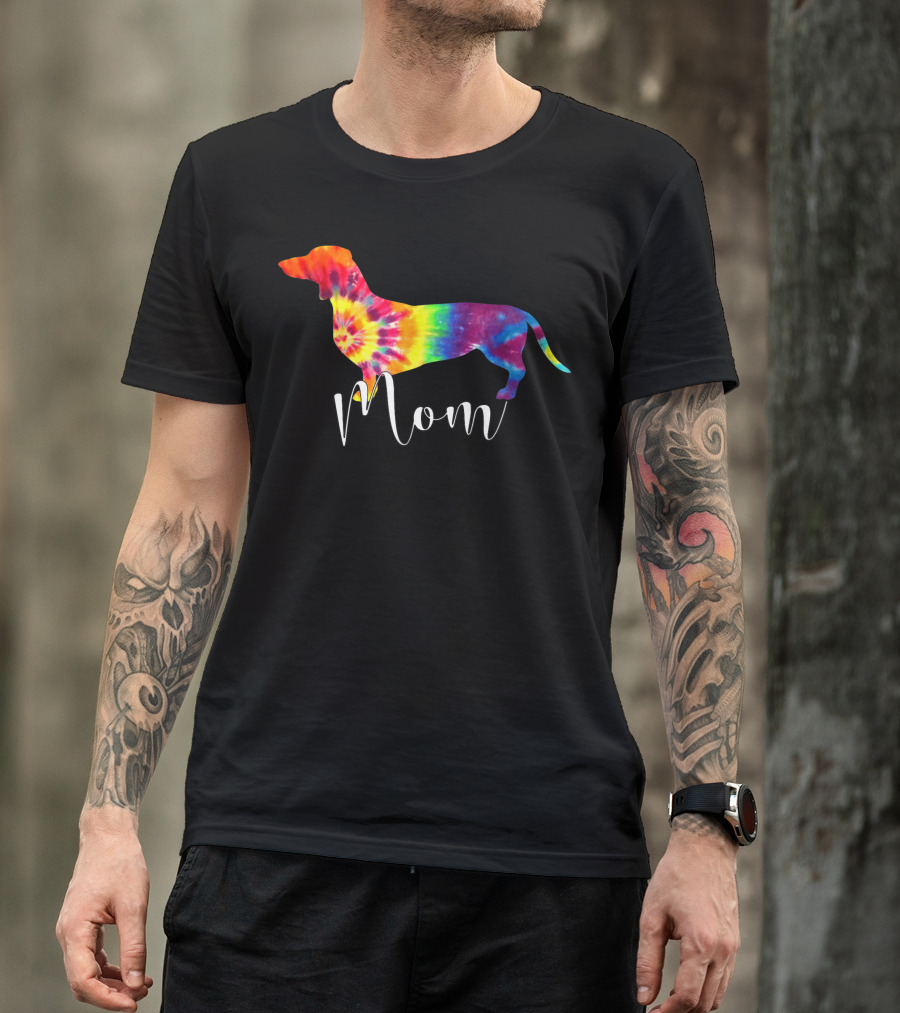 Tie Dye Doxie Dachshund Mom Hippie Dog Weenie T-Shirt