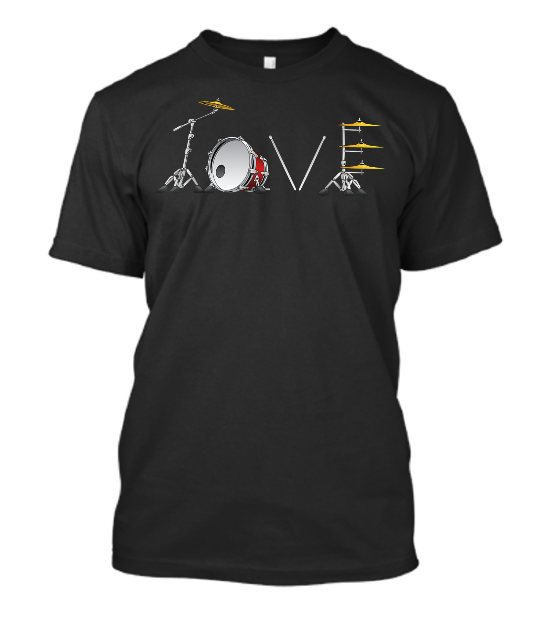 Drum Set Love Beat Music Band For A Drummer T-Shirt