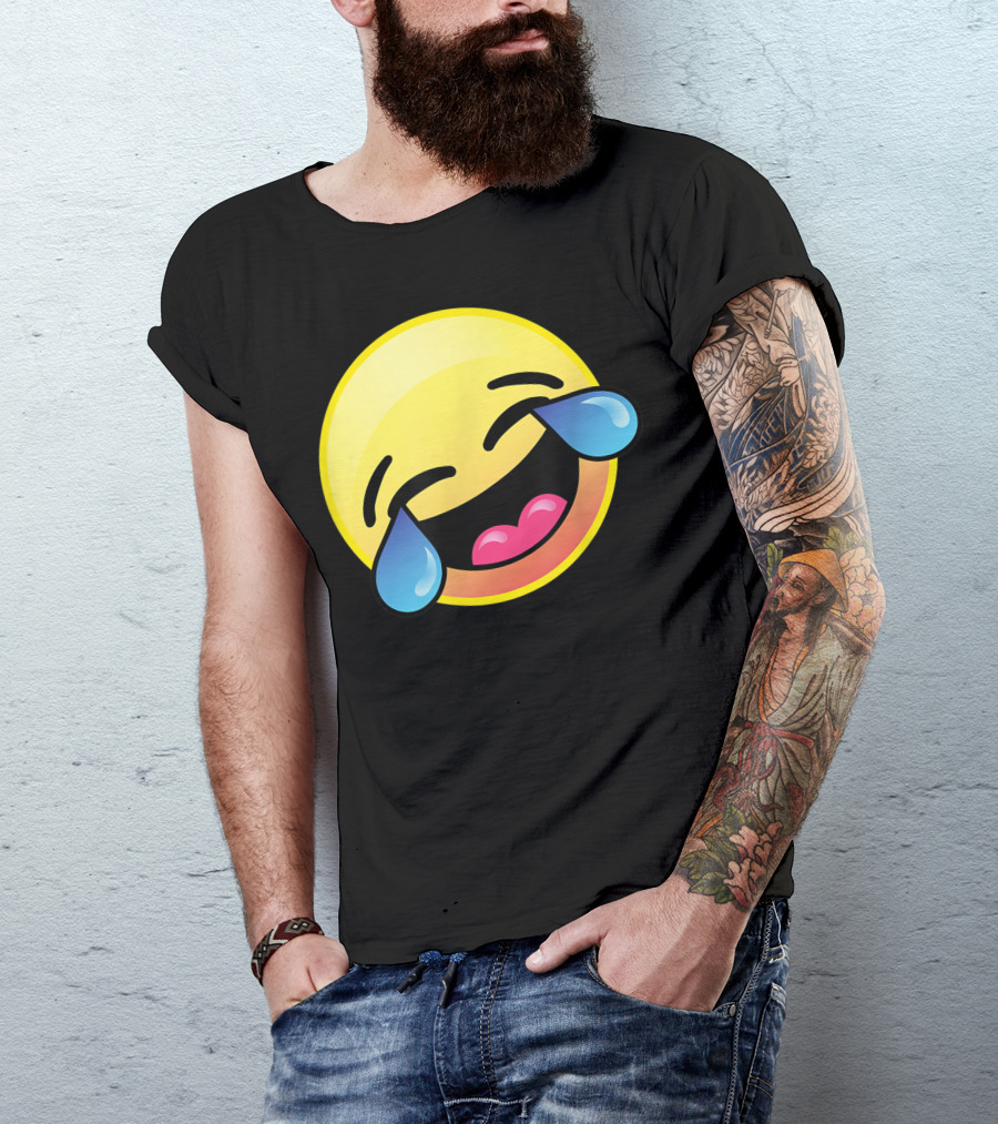 Emoji Cute Laughing Crying Happy Cool Emoji Ta T-Shirt