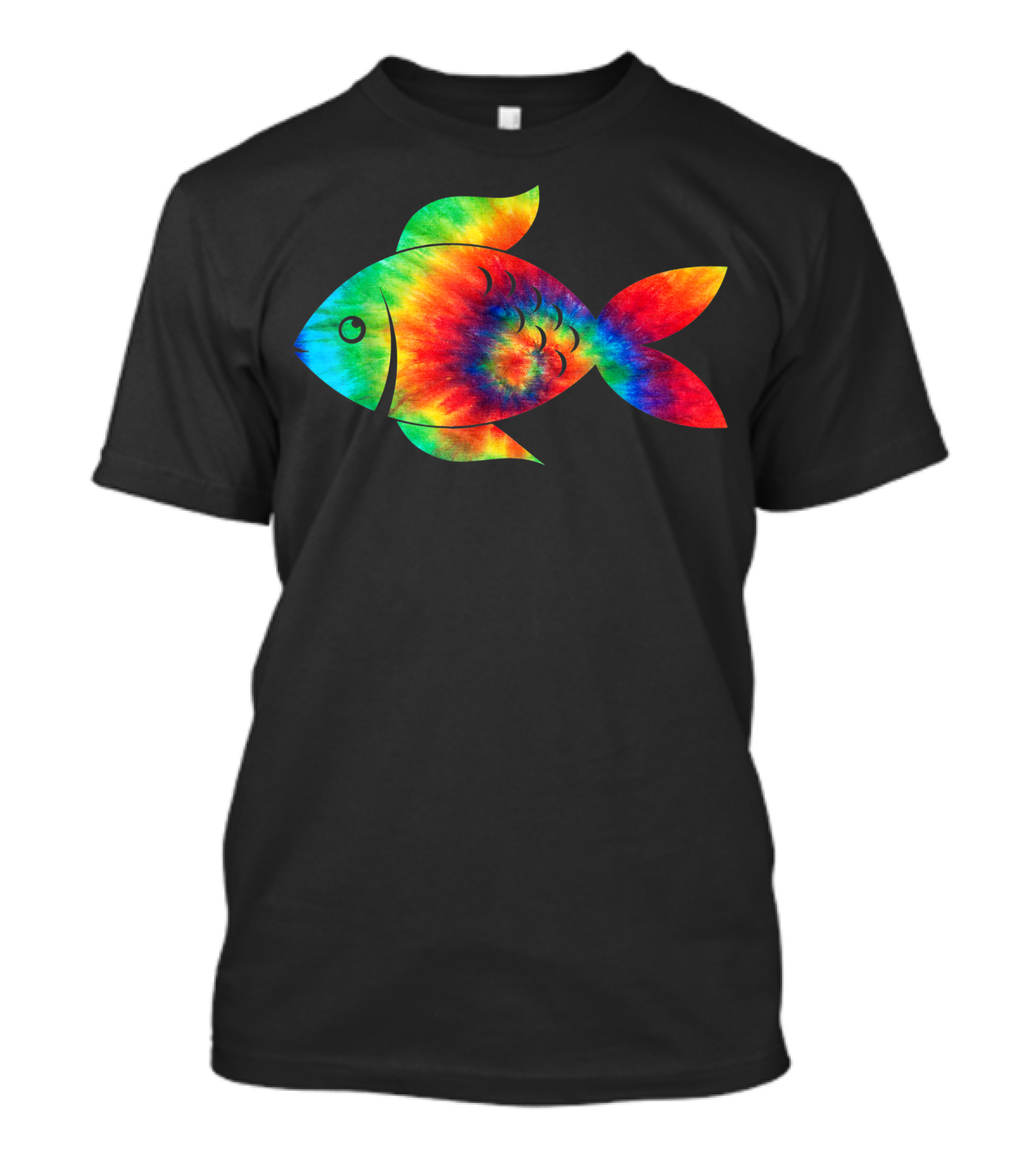 Rainbow Tie Dye Fish Ocean Hippie Hippy Costume T-Shirt