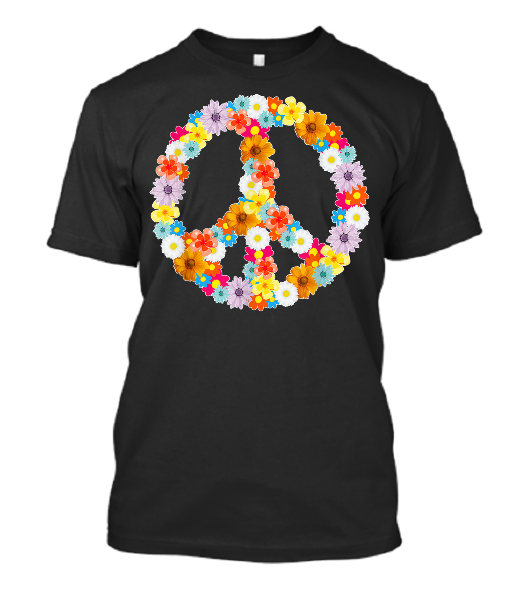 Flower Power Peace Sign Hippie Floral Symbol Xb T-Shirt