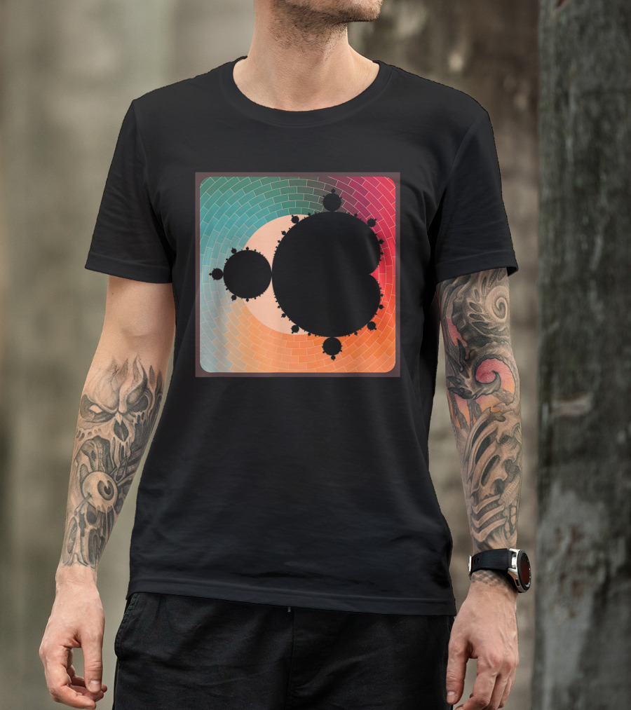 Fractal Mandelbrot Set Style Colorful Geometric Spiral T-Shirt