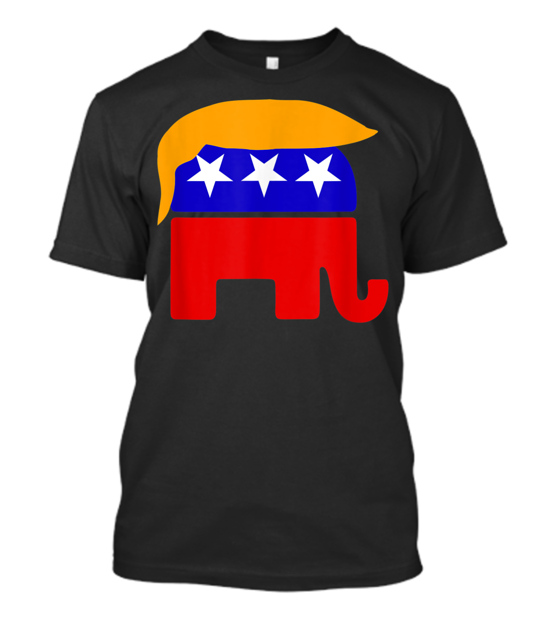 GOP Republican Elephant Donald Trump Hair Stars Iconic T-Shirt