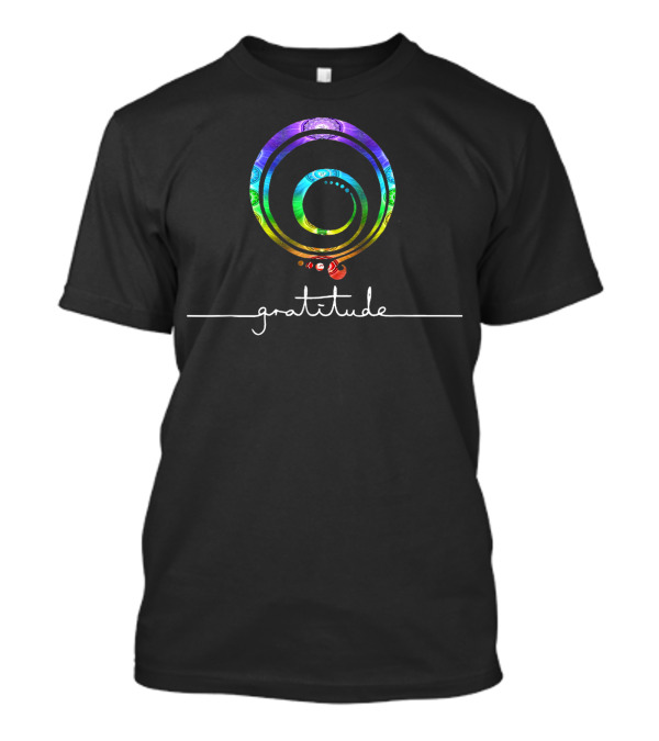Gratitude Chakra Symbol Rainbow Spiral T-Shirt