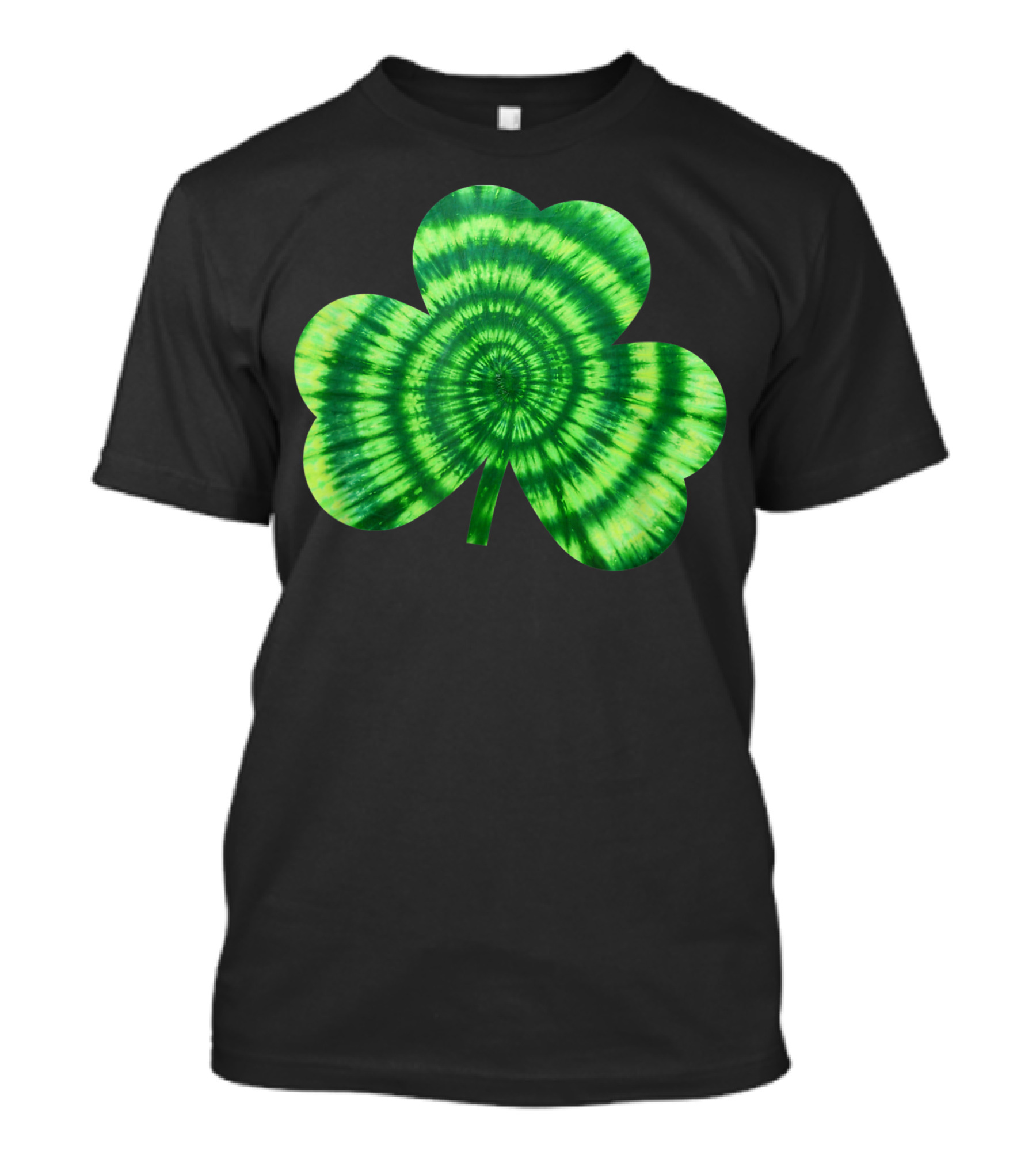 Green Tie Dye Shamrock Spiral T-Shirt
