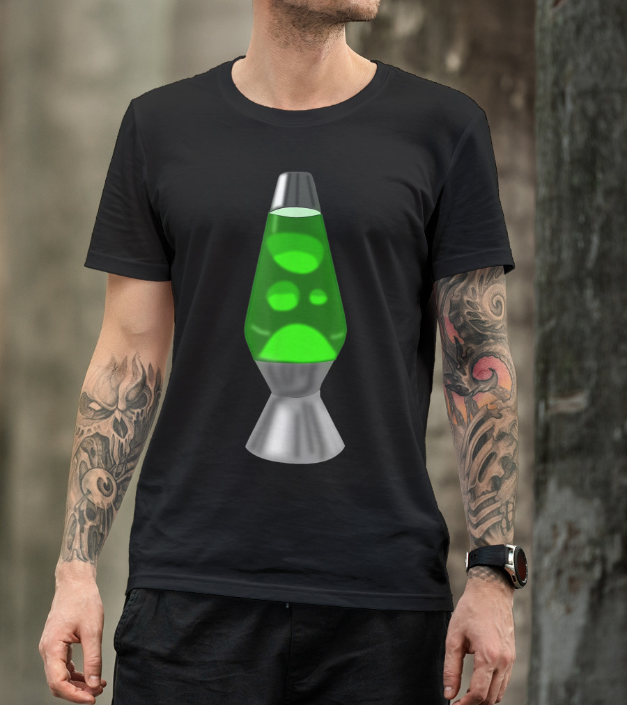 Groovy 70s Green Lava Lamp Retro Decor T-Shirt