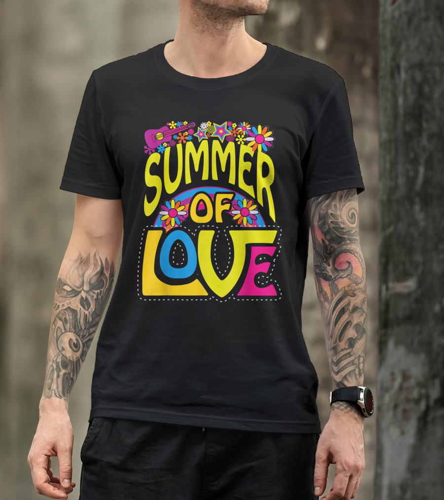 Summer Of Love Groovy 60s 70s Hippie Colorful Vibes T-Shirt