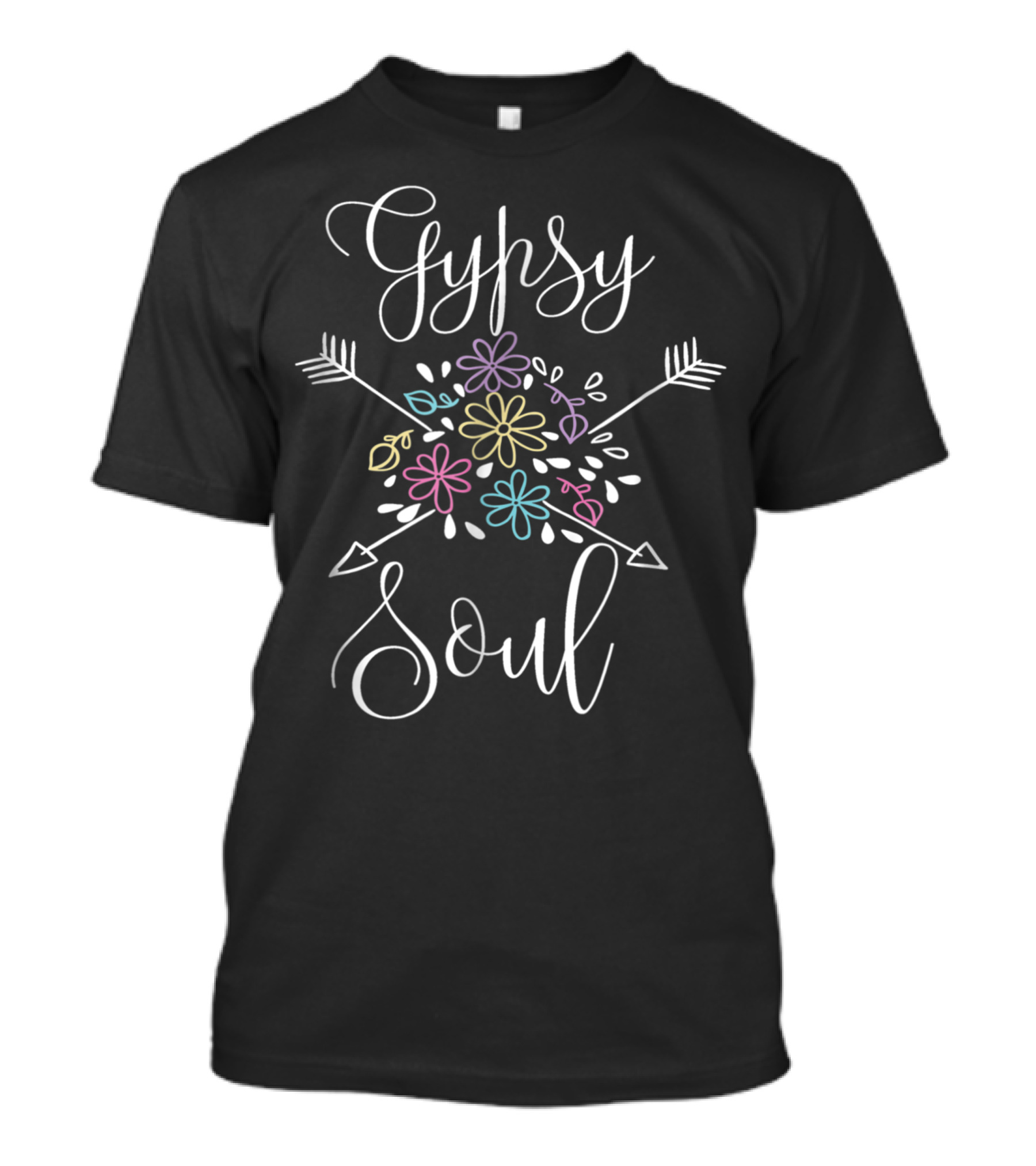 Gypsy Soul Floral Arrows Bohemian T-Shirt