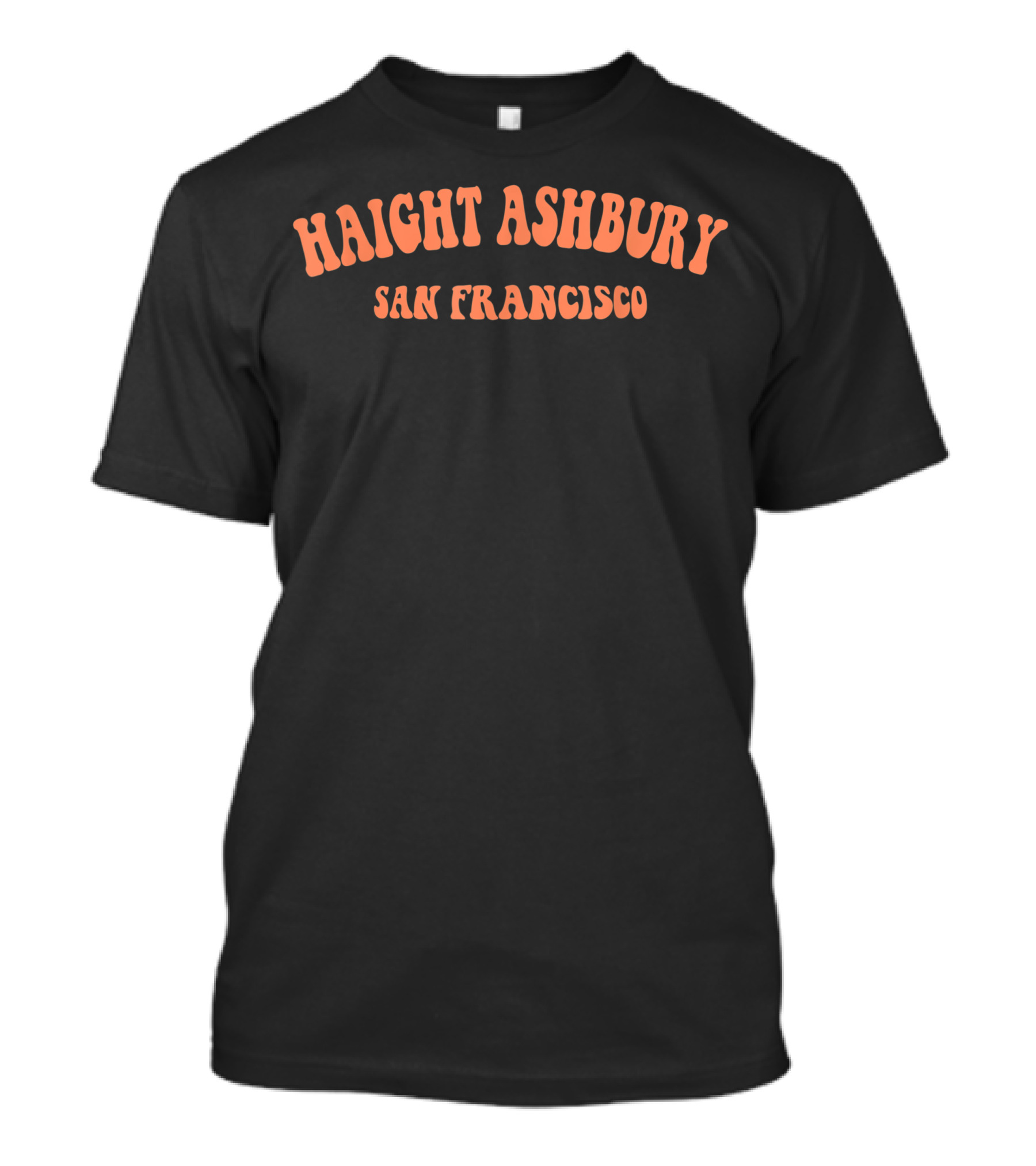 Haight Ashbury San Francisco Vintage 60s Style Psychedelic Font T-Shirt