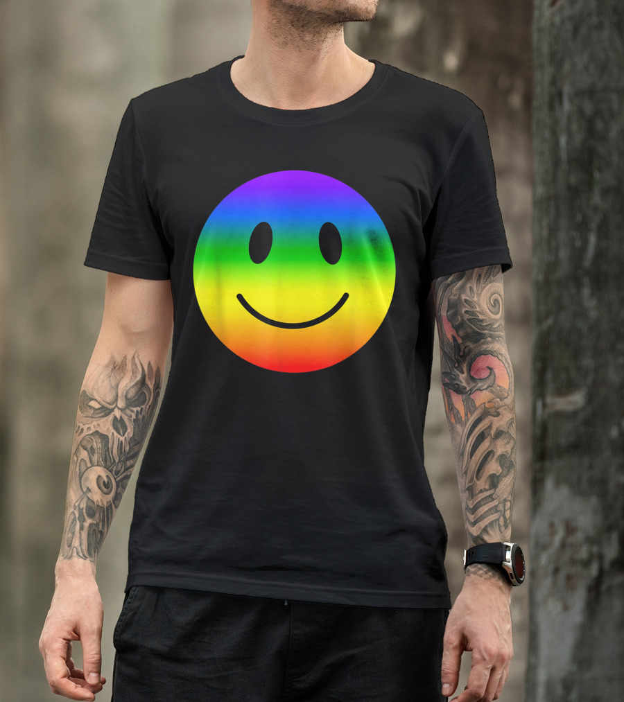 Happy Face Rainbow Hippie T-Shirt