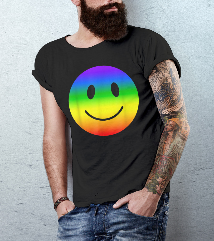 Happy Face Rainbow Hippie T-Shirt