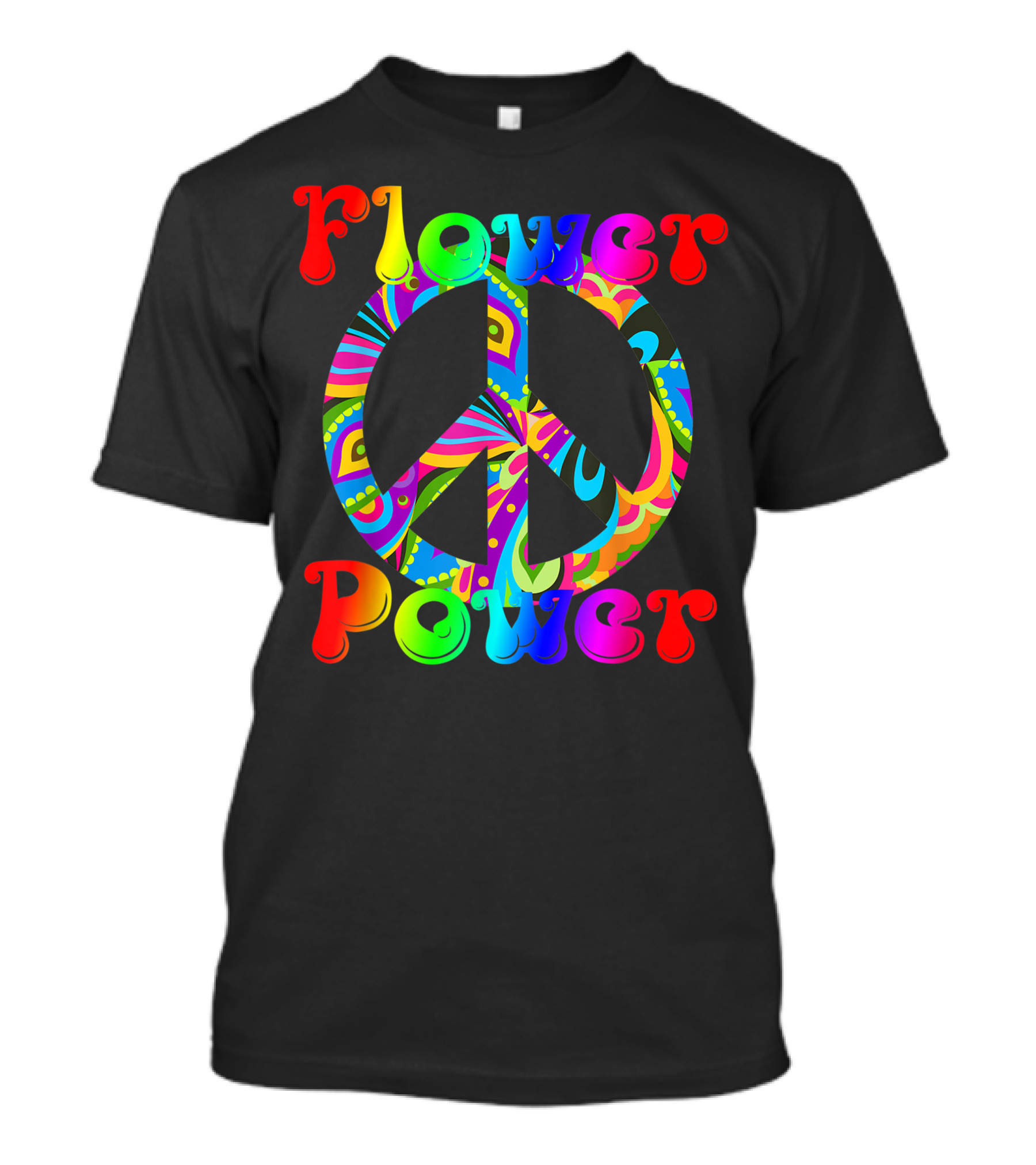 Flower Power Peace Symbol Hippie Love 60Er 70Er T-Shirt