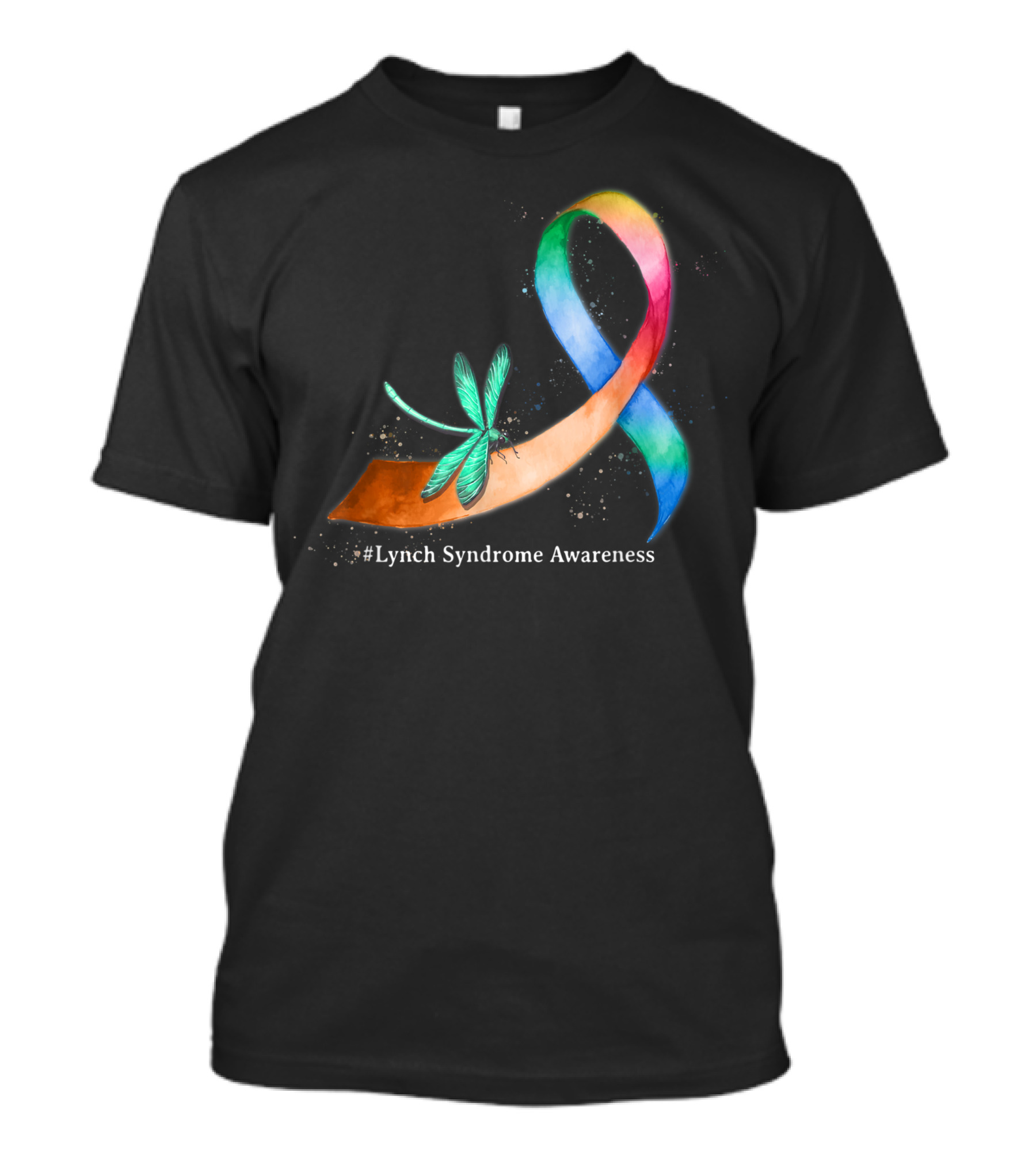 Lynch Syndrome Awareness Hippie Dragonfly T-Shirt