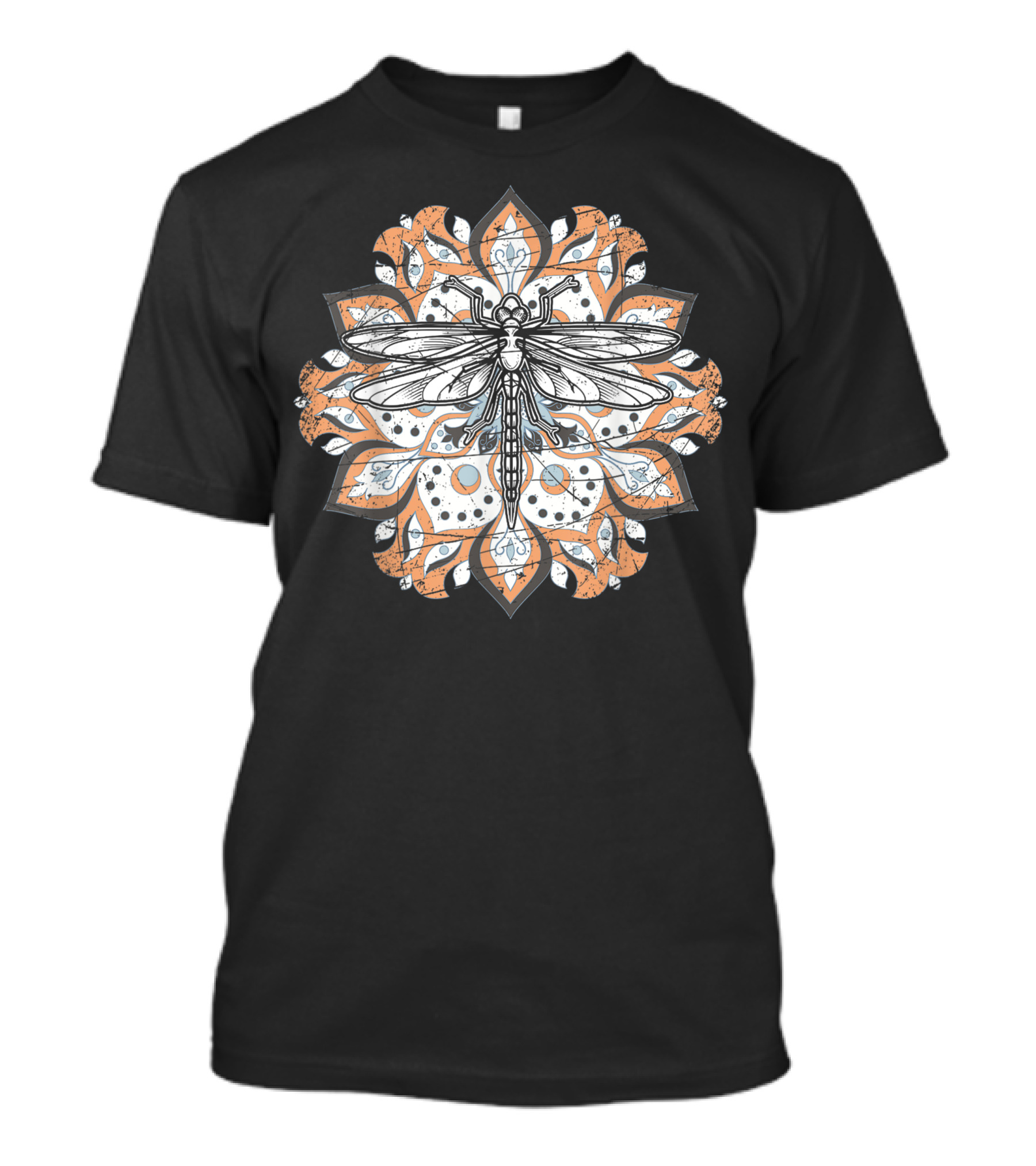 Hippie Dragonfly Mandala Psychedelic Bohemian T-Shirt