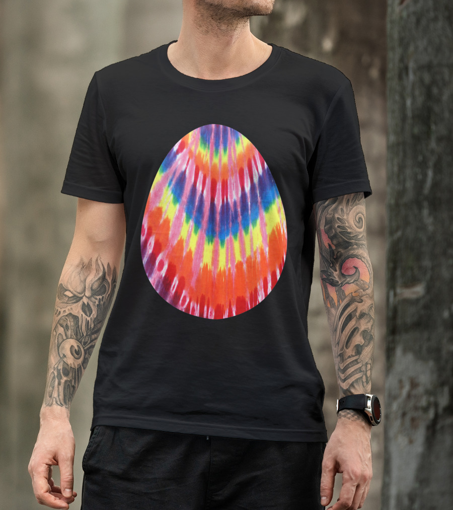 Hippie Easter Tie Dye Easter Egg Pattern Colorful Psychedelic T-Shirt