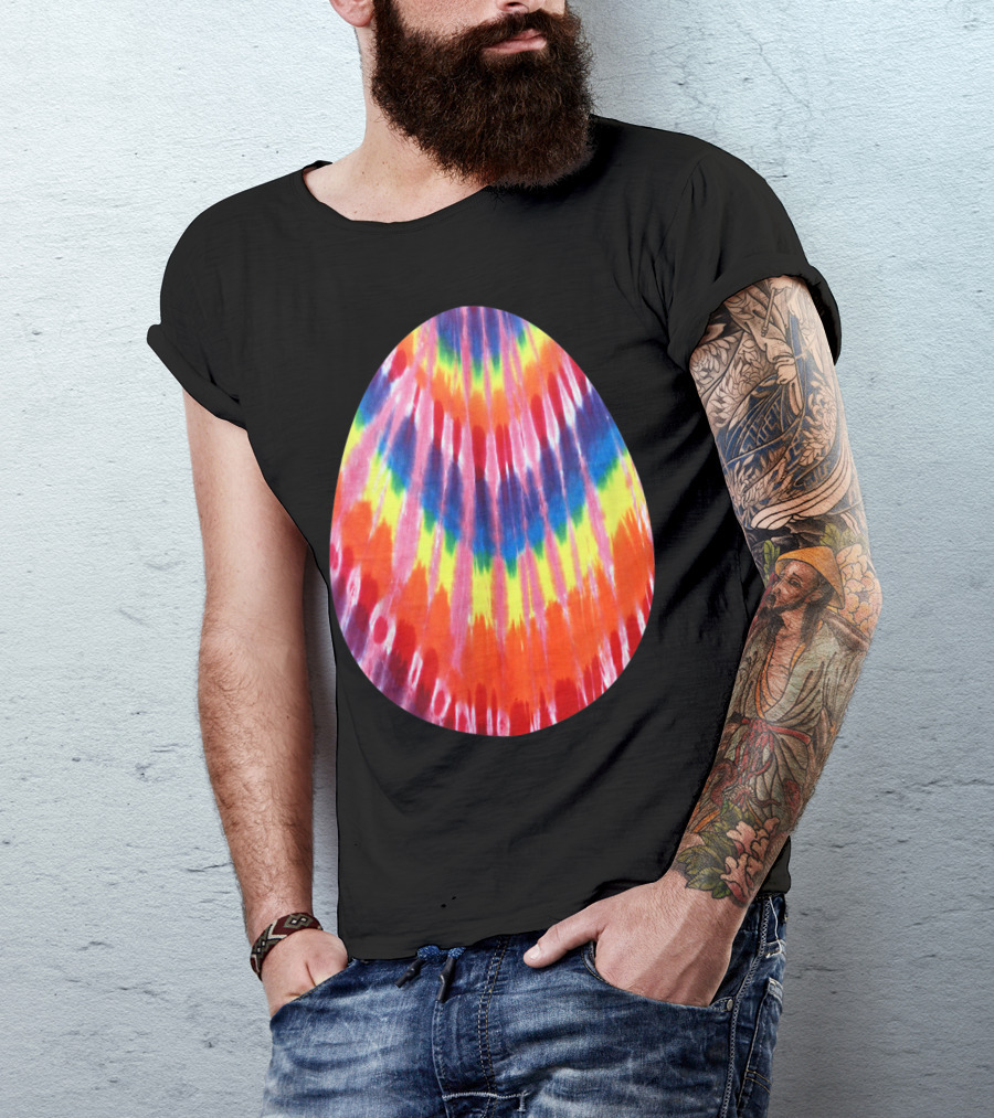Hippie Easter Tie Dye Easter Egg Pattern Colorful Psychedelic T-Shirt