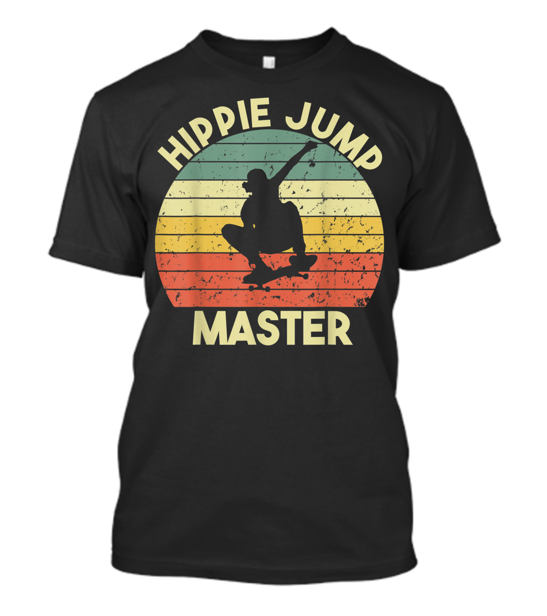 Hippie Jump Master Vintage Skateboarding Trick T-Shirt