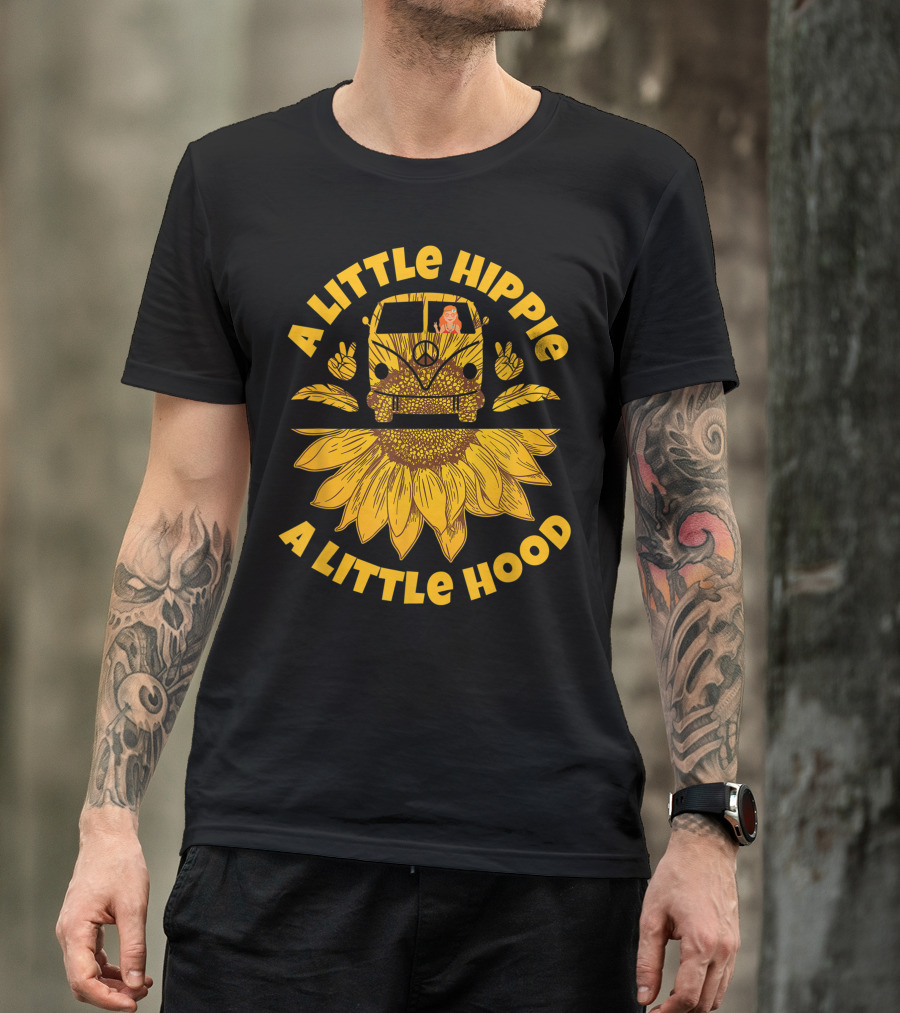 A Little Hippie A Little Hood Sunflower Peace Vintage Costume Hippy A1 T-Shirt