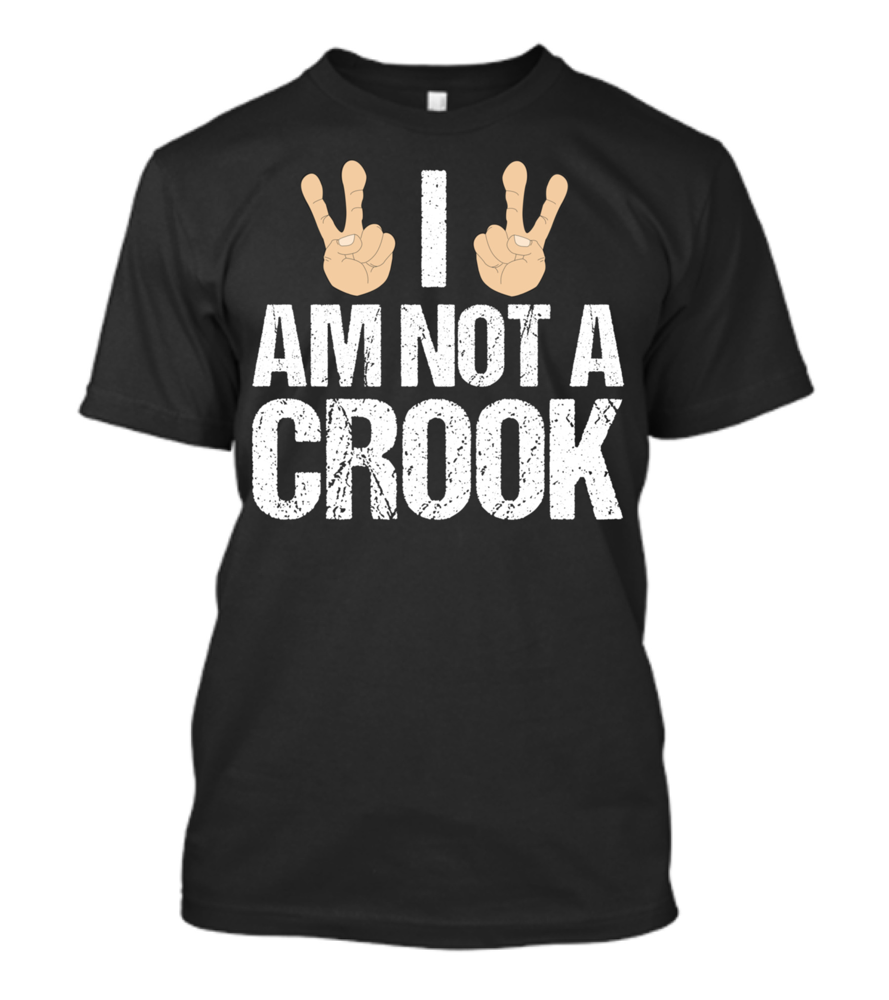 I Am Not A Crook Peace Sign 70s Politics T-Shirt