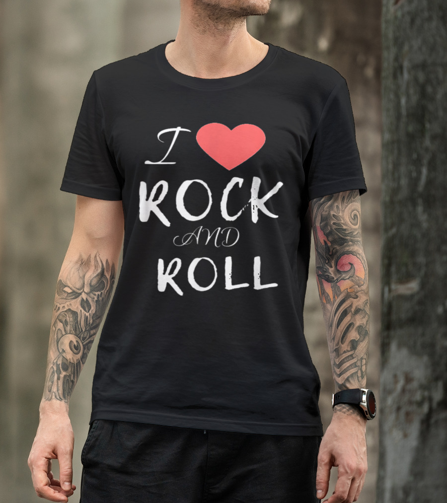I Love Rock And Roll Music For Girls And Boys Rocker Fans T-Shirt