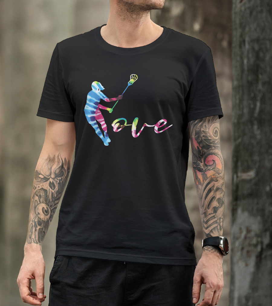 Love Lacrosse Tie Dye Players Ki Lacrosse Costume T-Shirt