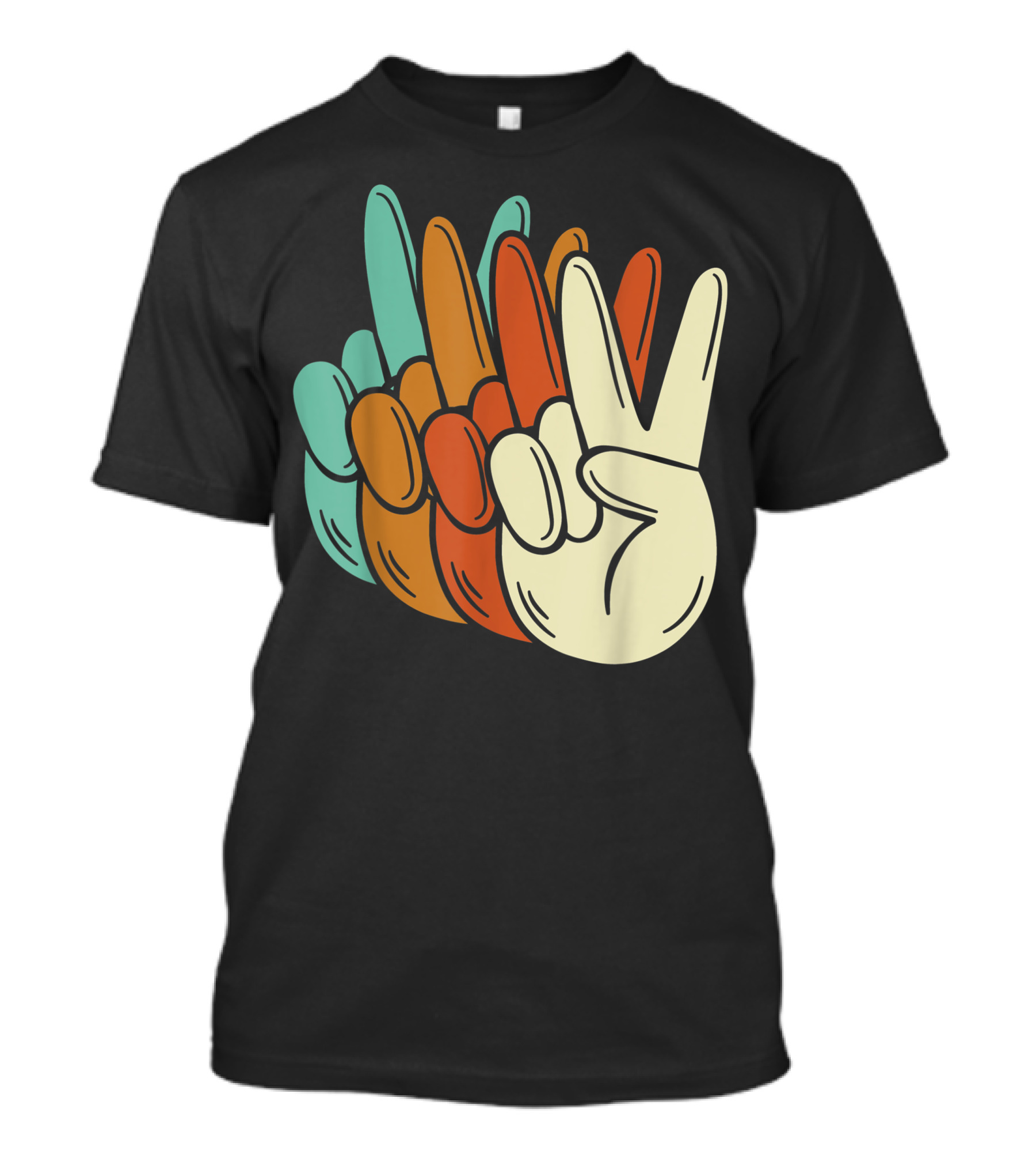 Kindness Equality Inclusion Peace Multicolored Peace Hand Symbols T-Shirt